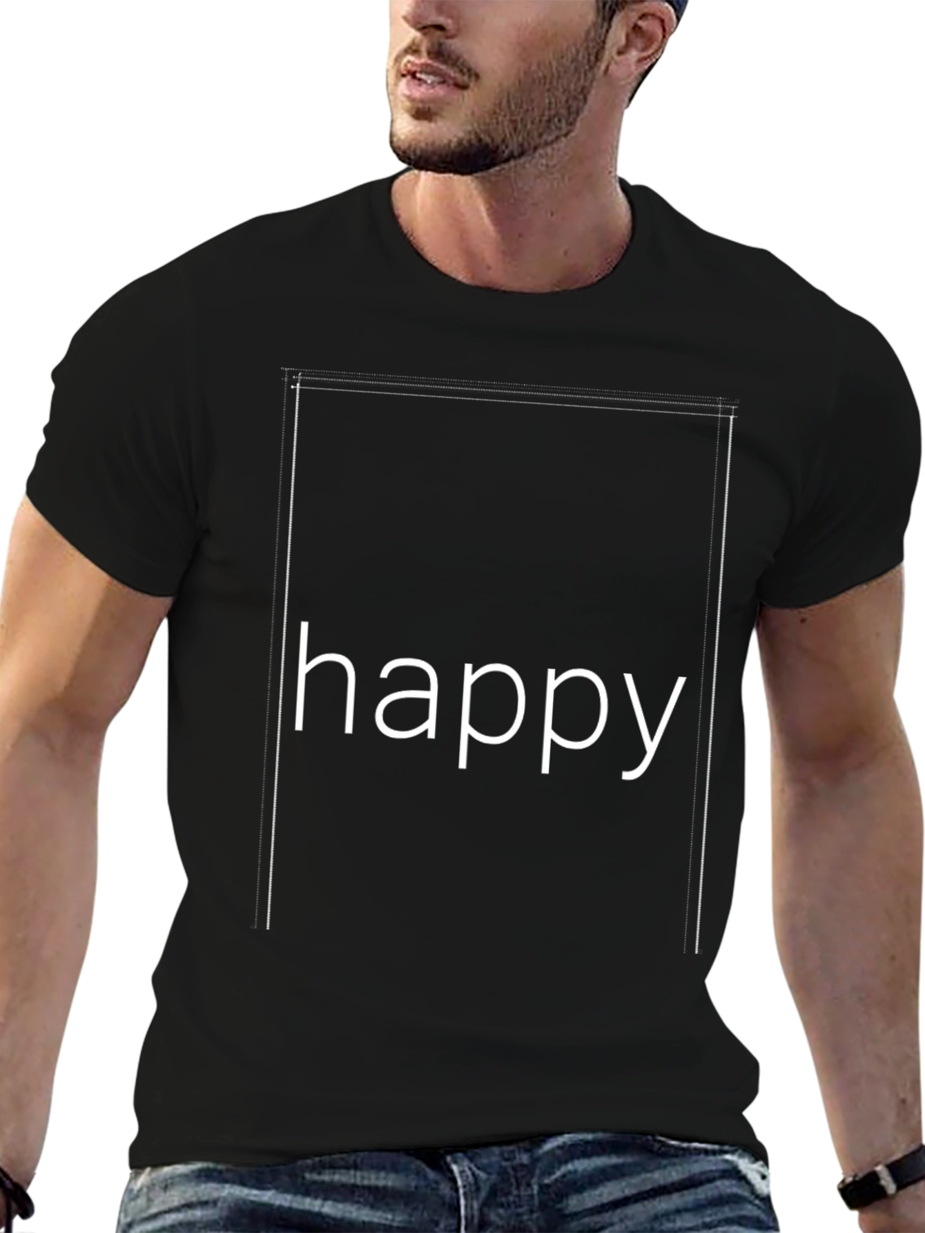 Happy Graphic Tee - Casual Comfort
