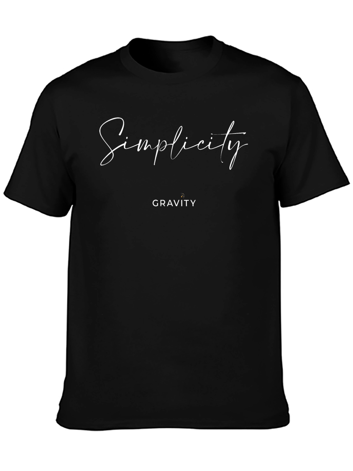Simplicity Gravity Black Graphic Tee for Men