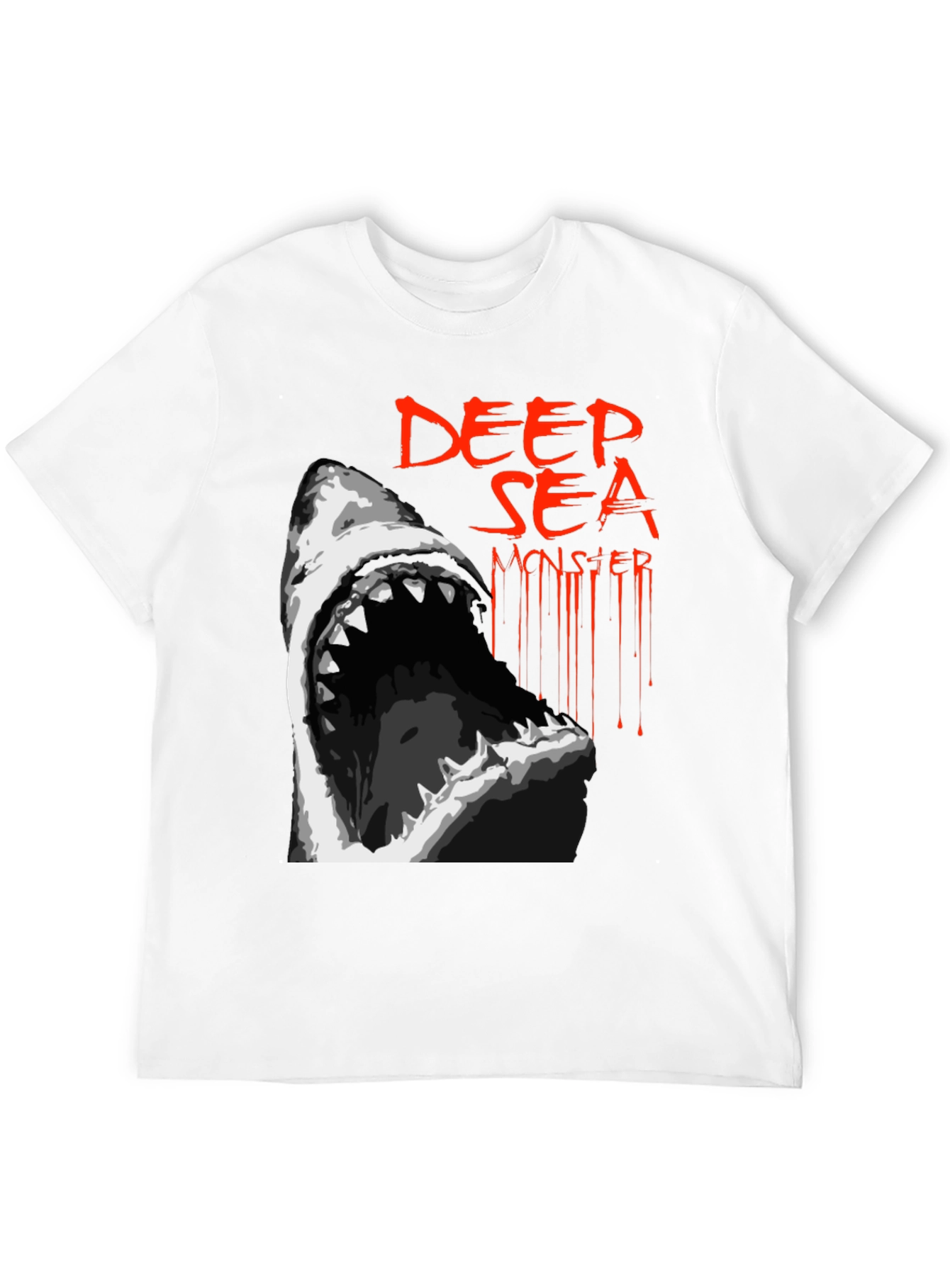 Deep Sea Monster Graphic Tee - Black