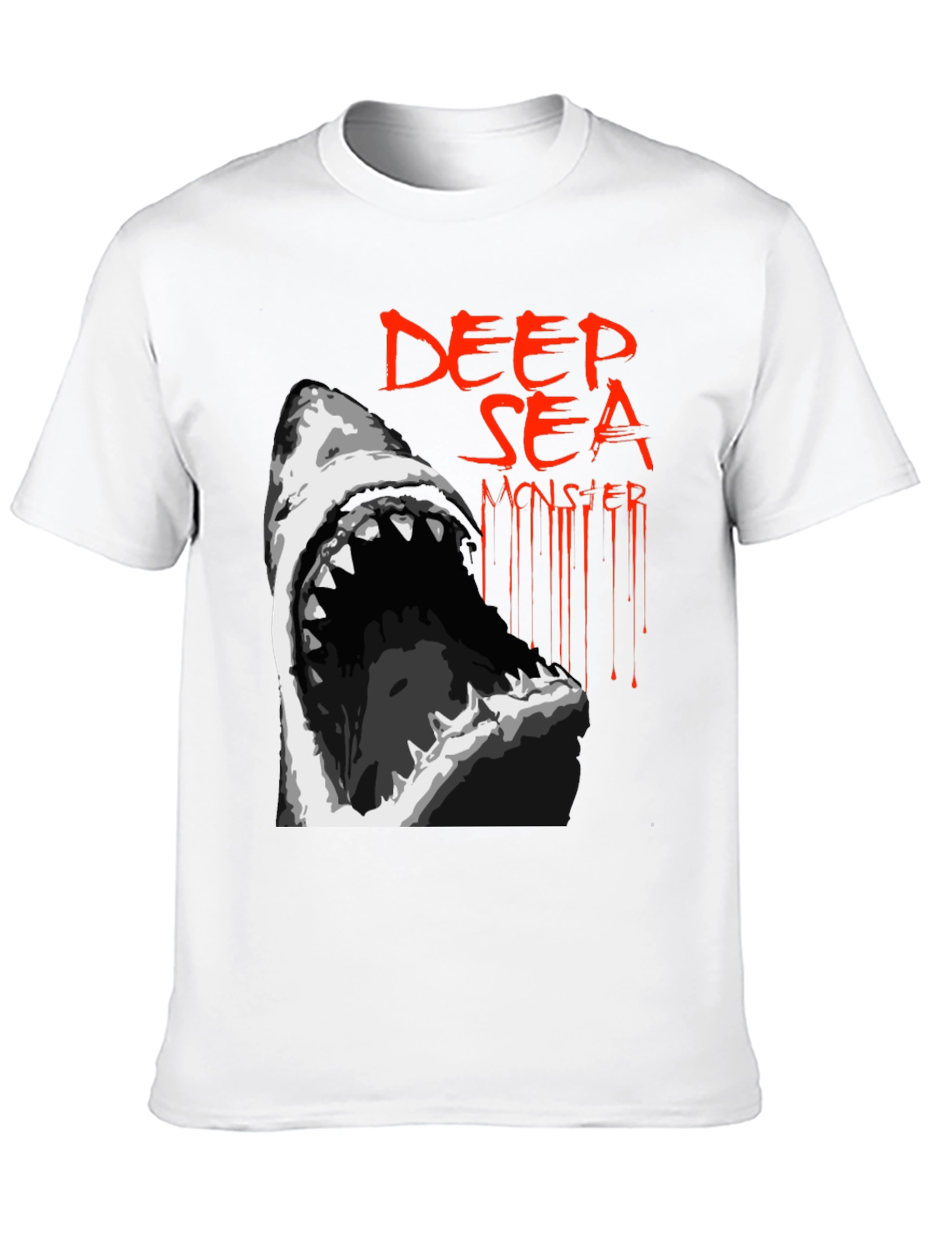 Deep Sea Monster Graphic Tee - Black
