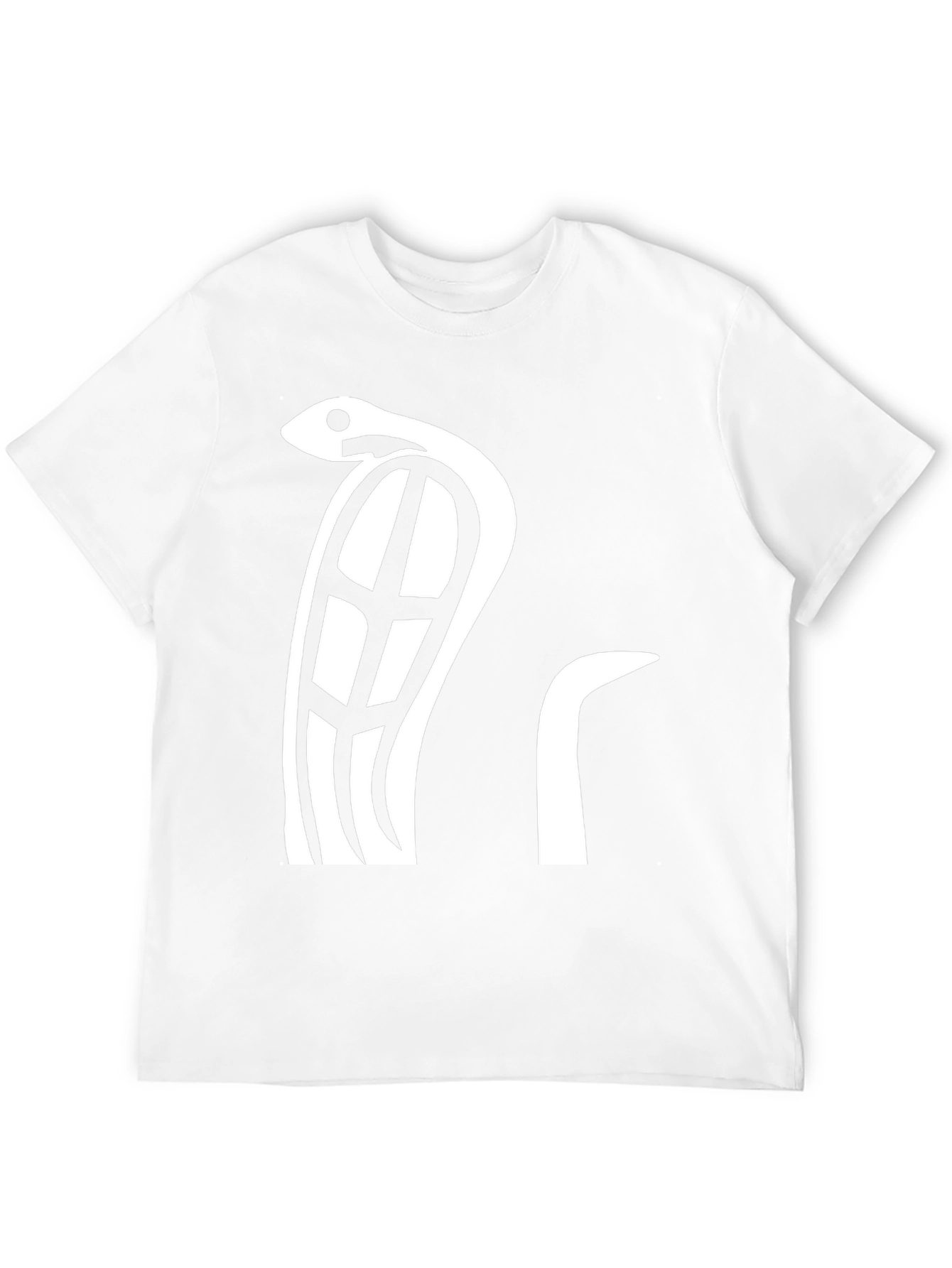 Abstract Serpent Graphic Tee - Black Cotton T-Shirt