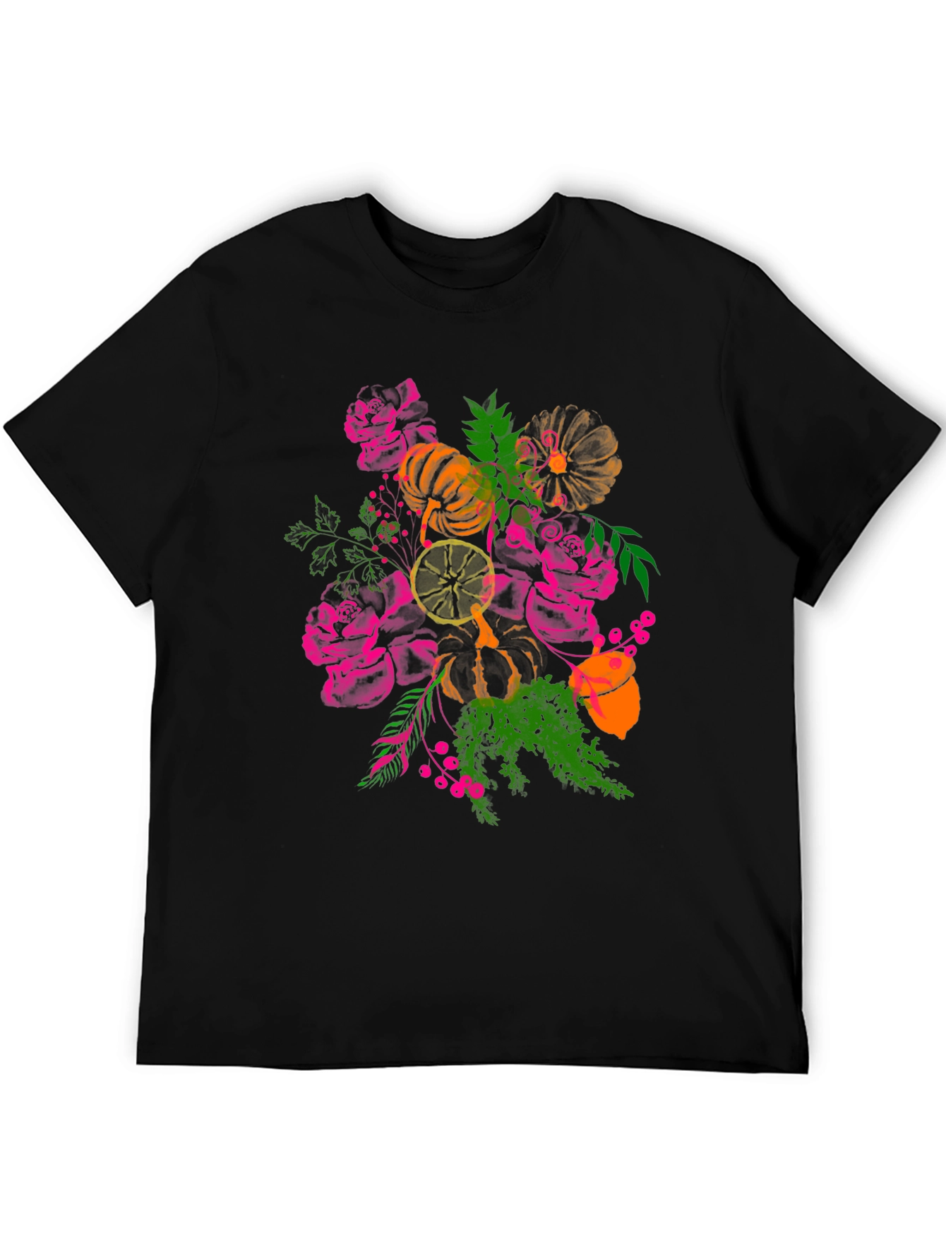 Floral Pumpkin Graphic Tee - Stylish Fall Fashion