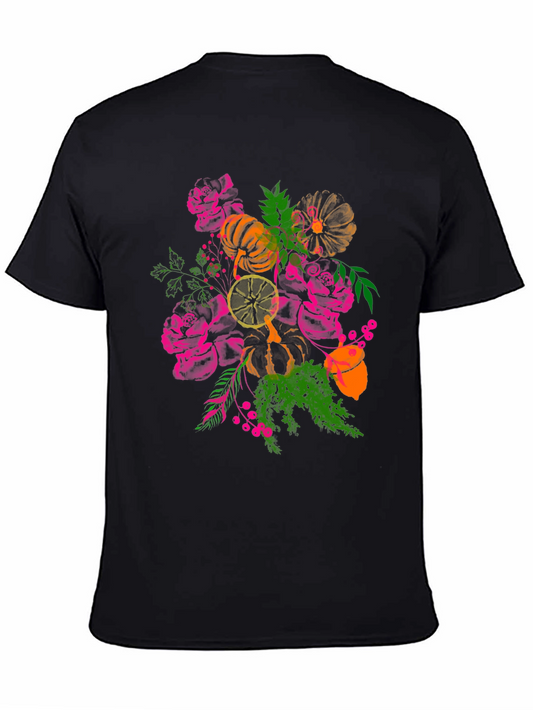 Floral Pumpkin Graphic Tee - Stylish Fall Fashion