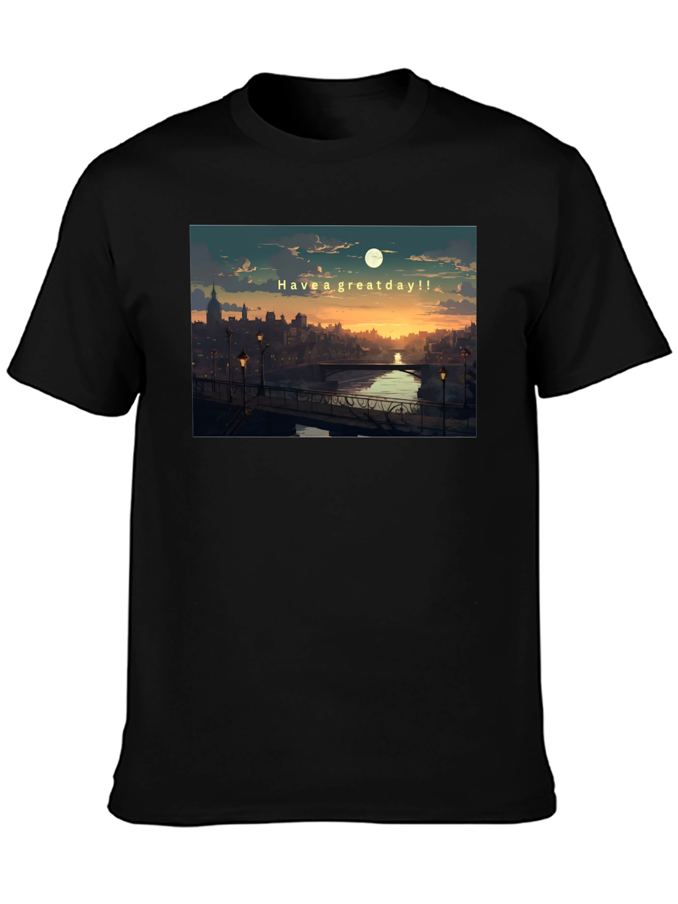 Scenic Cityscape T-Shirt - Have a Great Day Tee