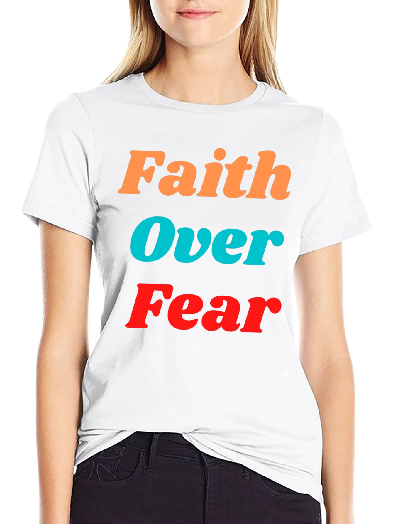 Faith Over Fear Graphic Tee - Inspirational Black T-Shirt