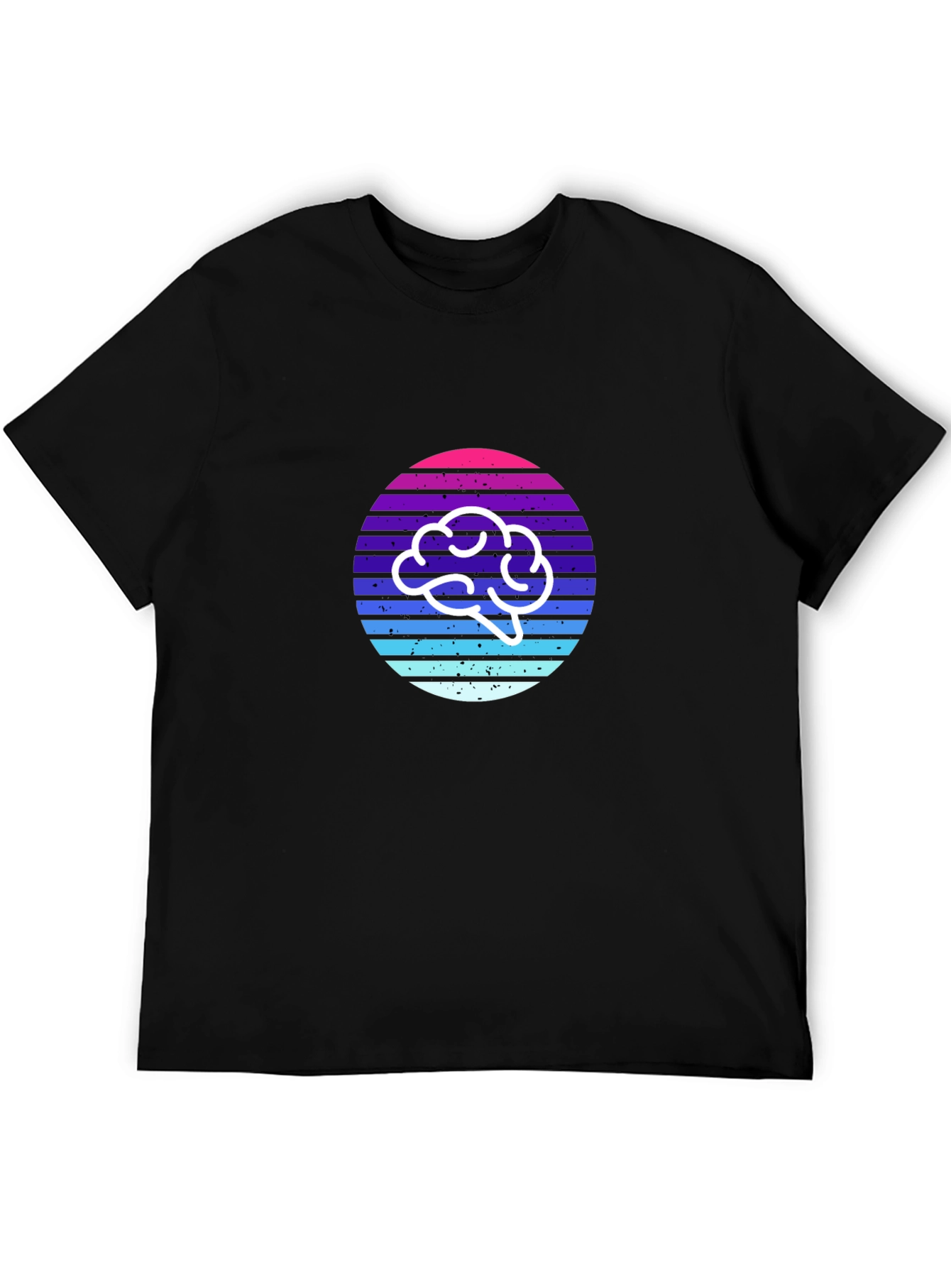 Retro Brain T-Shirt - Stylish and Thoughtful Design