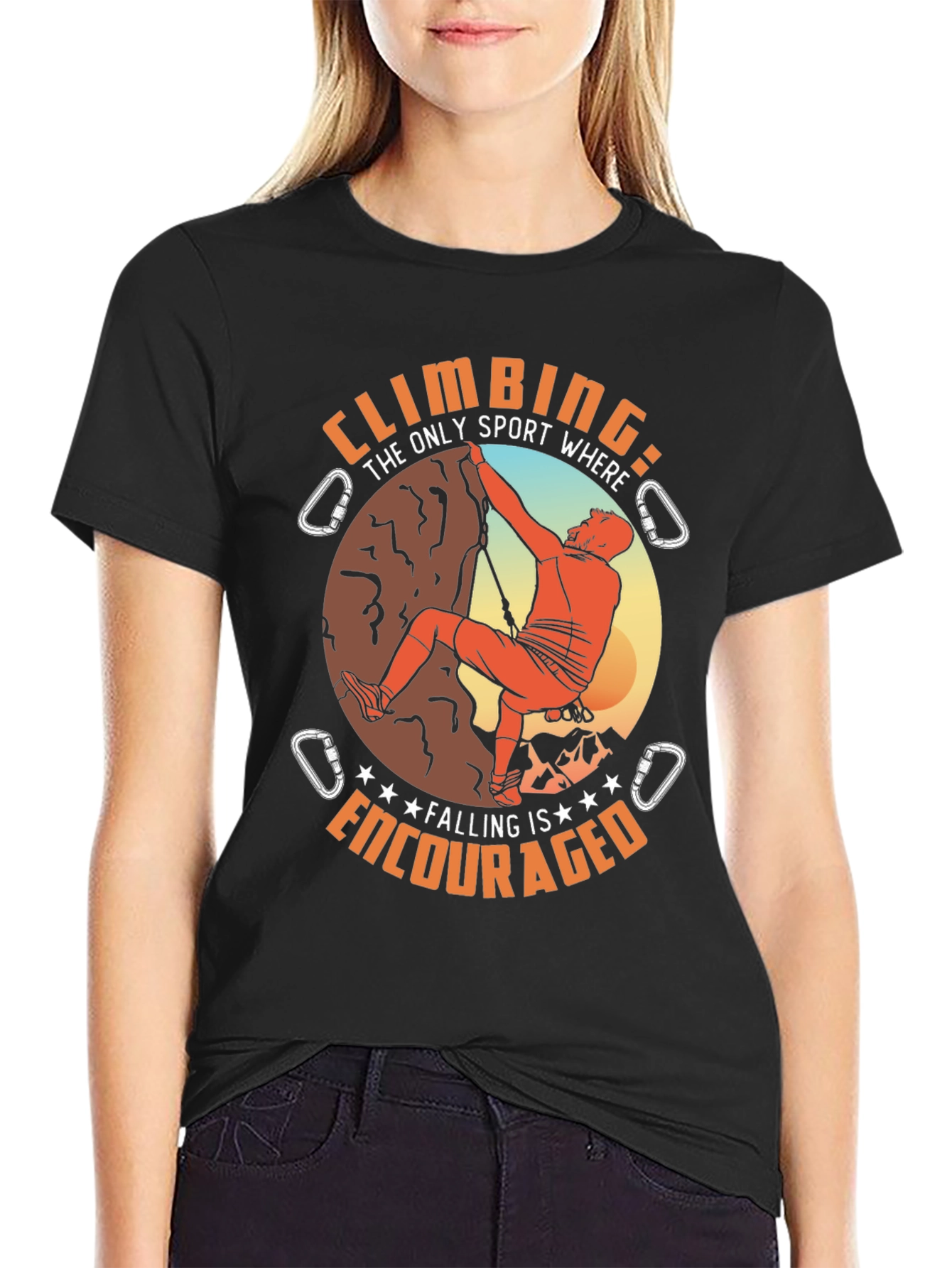 Climbing Encouraged Graphic Tee - Rock Climbing T-Shirt