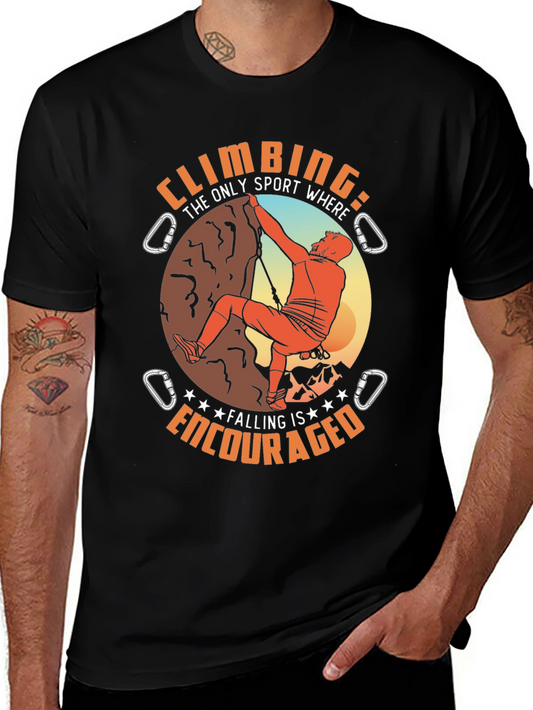 Climbing Encouraged Graphic Tee - Rock Climbing T-Shirt