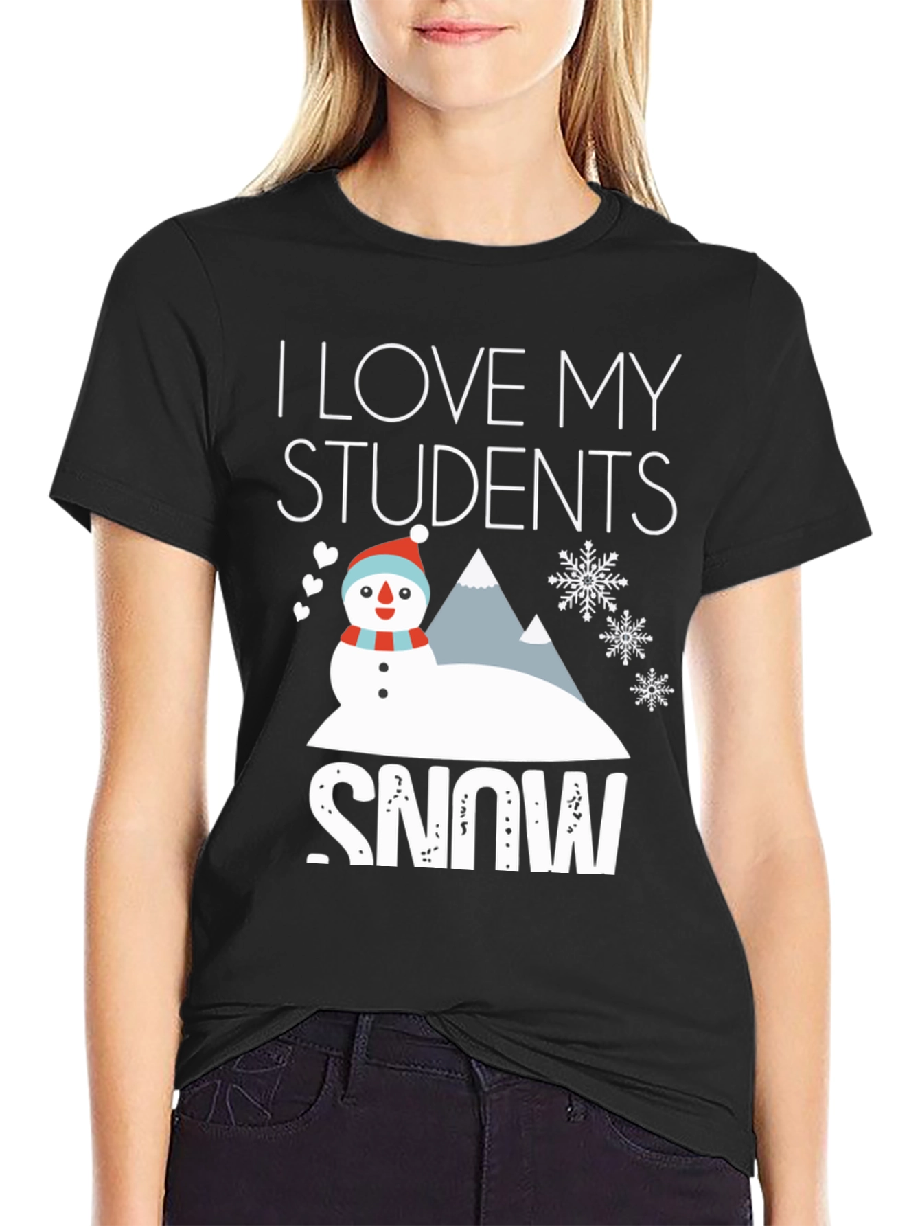 I Love My Students Snow T-Shirt