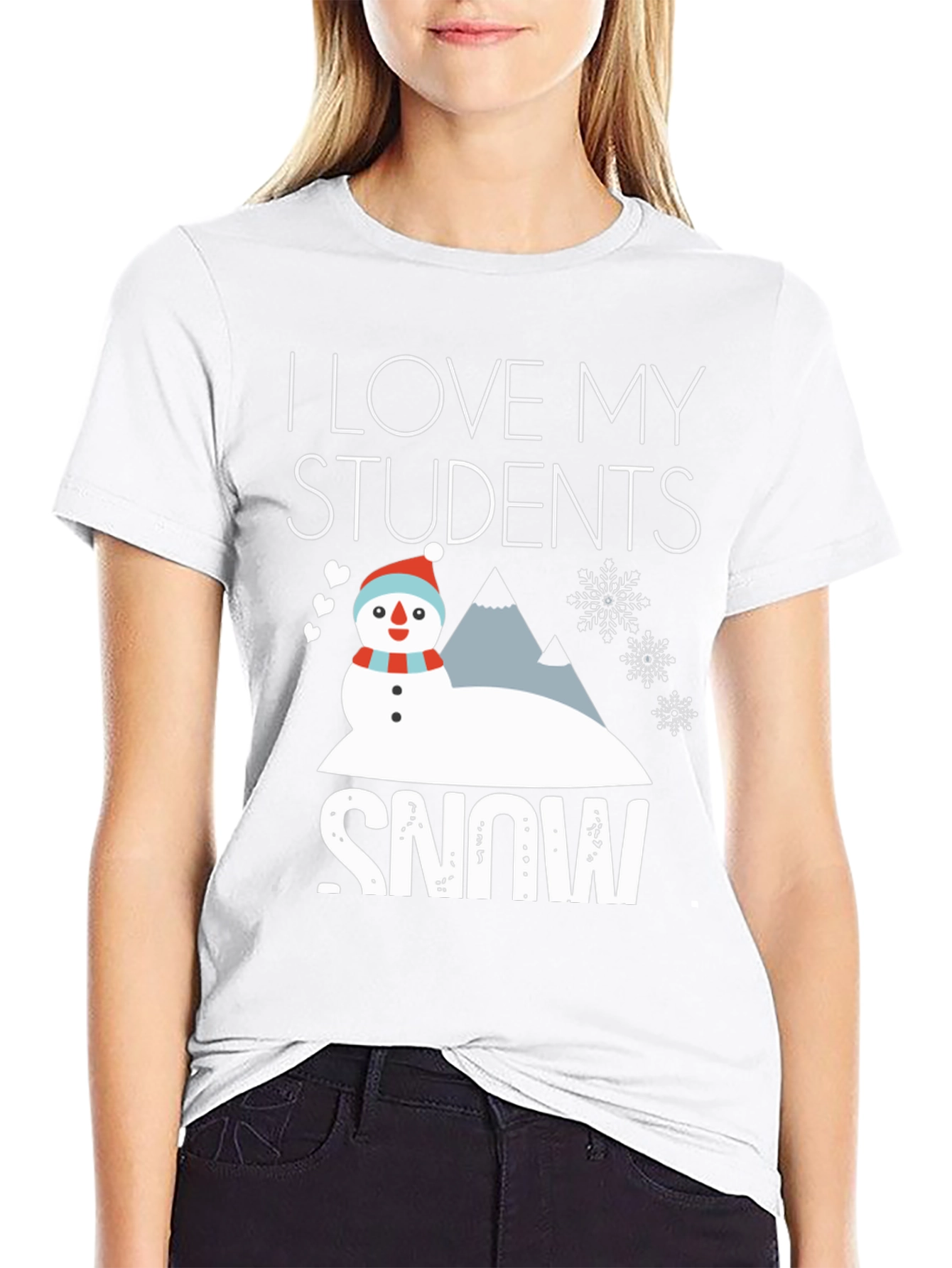 I Love My Students Snow T-Shirt
