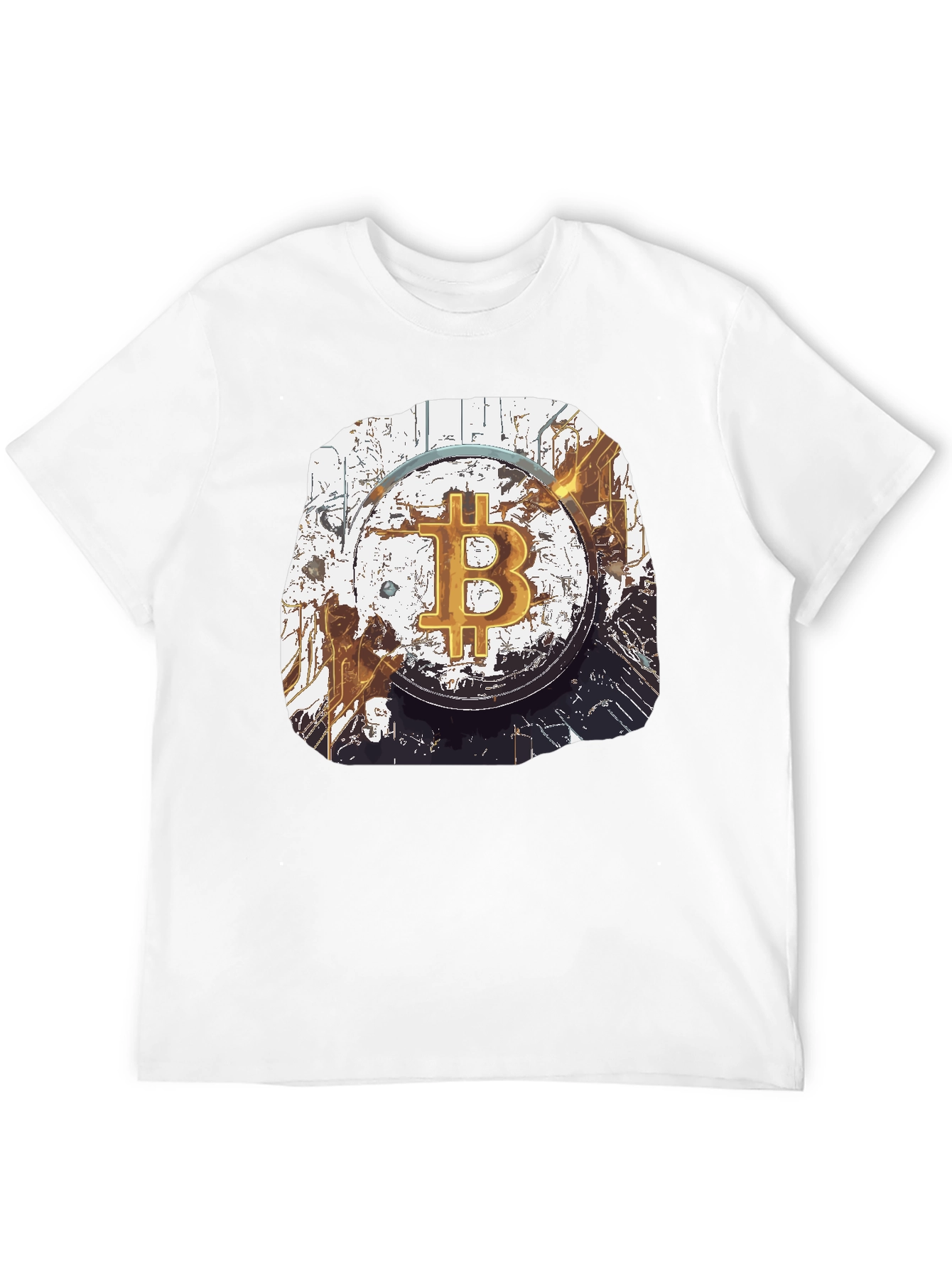 Bitcoin Crypto Art Graphic T-Shirt