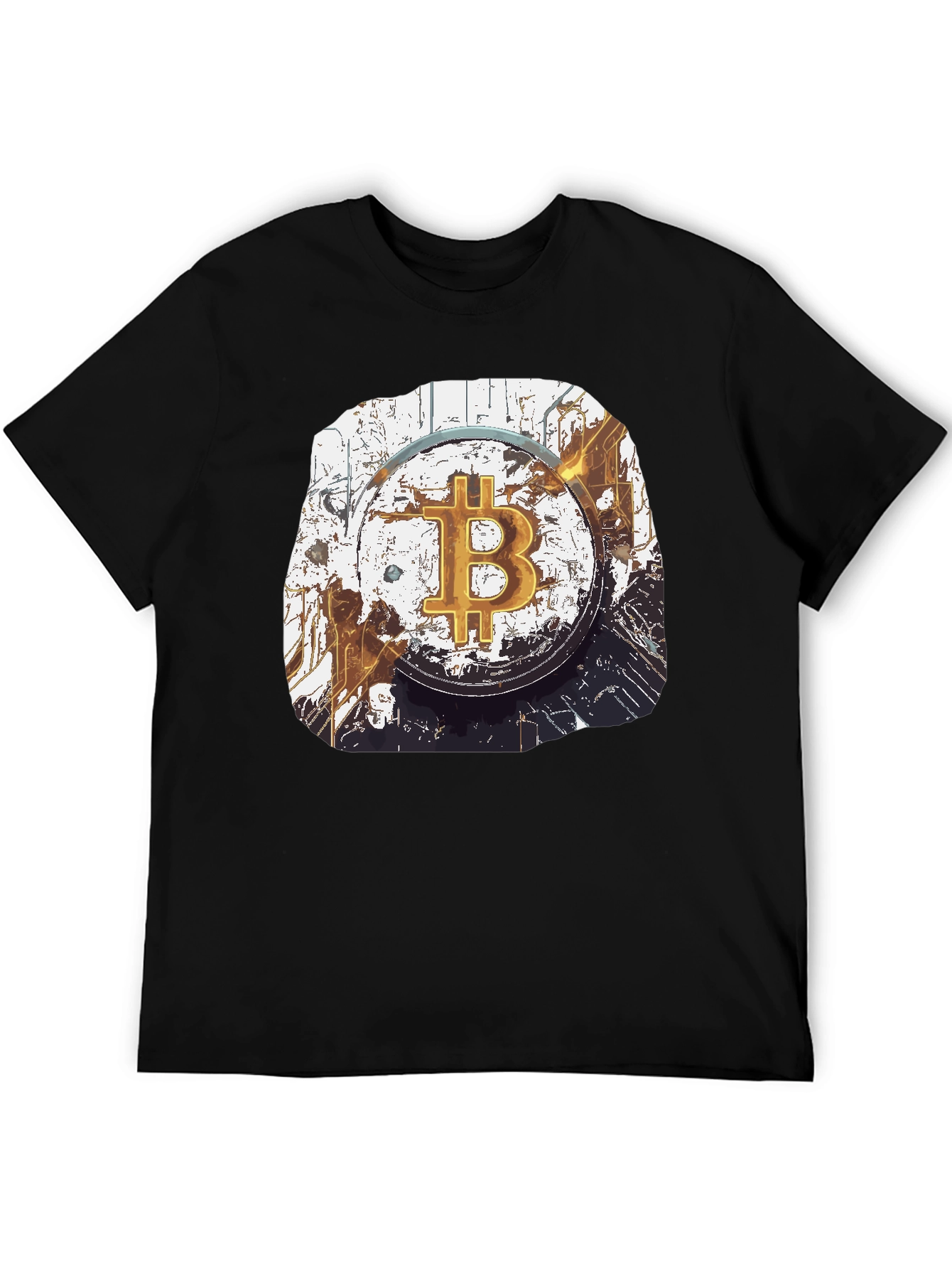 Bitcoin Crypto Art Graphic T-Shirt