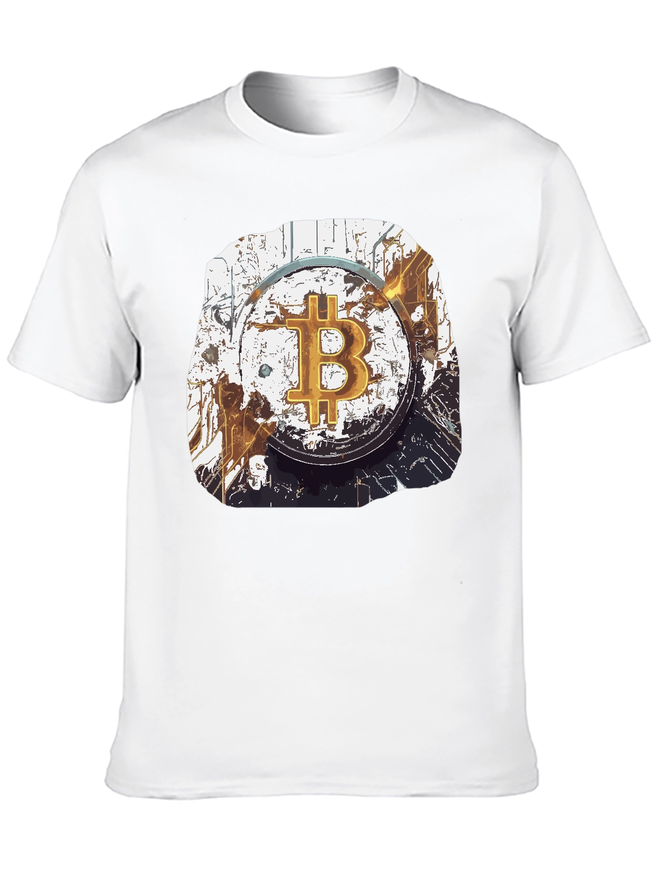 Bitcoin Crypto Art Graphic T-Shirt