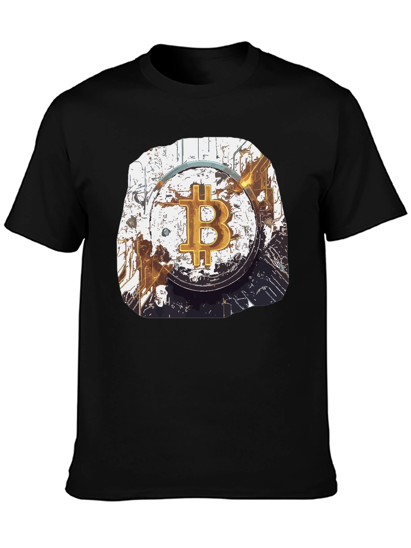 Bitcoin Crypto Art Graphic T-Shirt