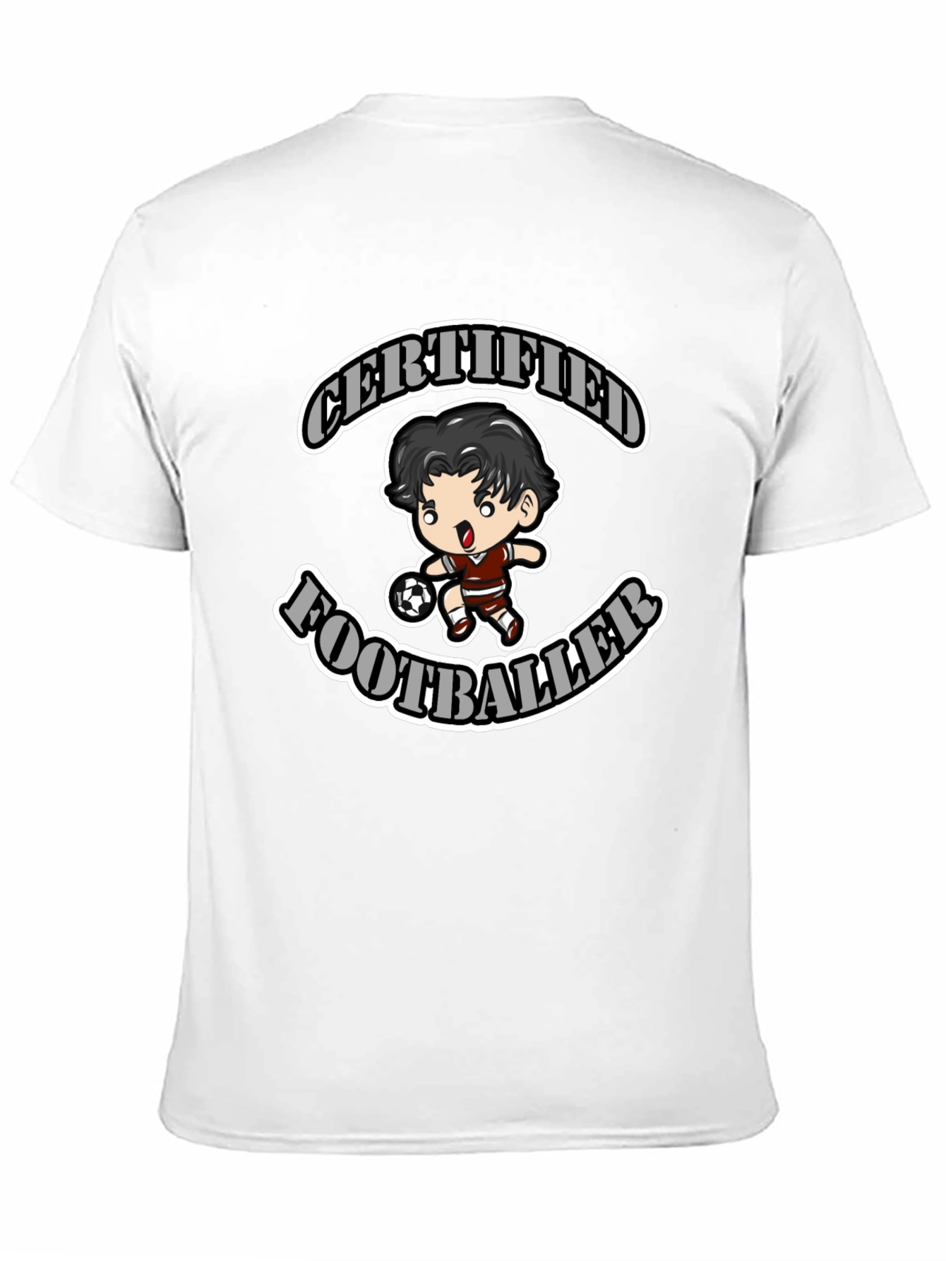 Certified Footballer Graphic T-Shirt - Black Cotton Tee