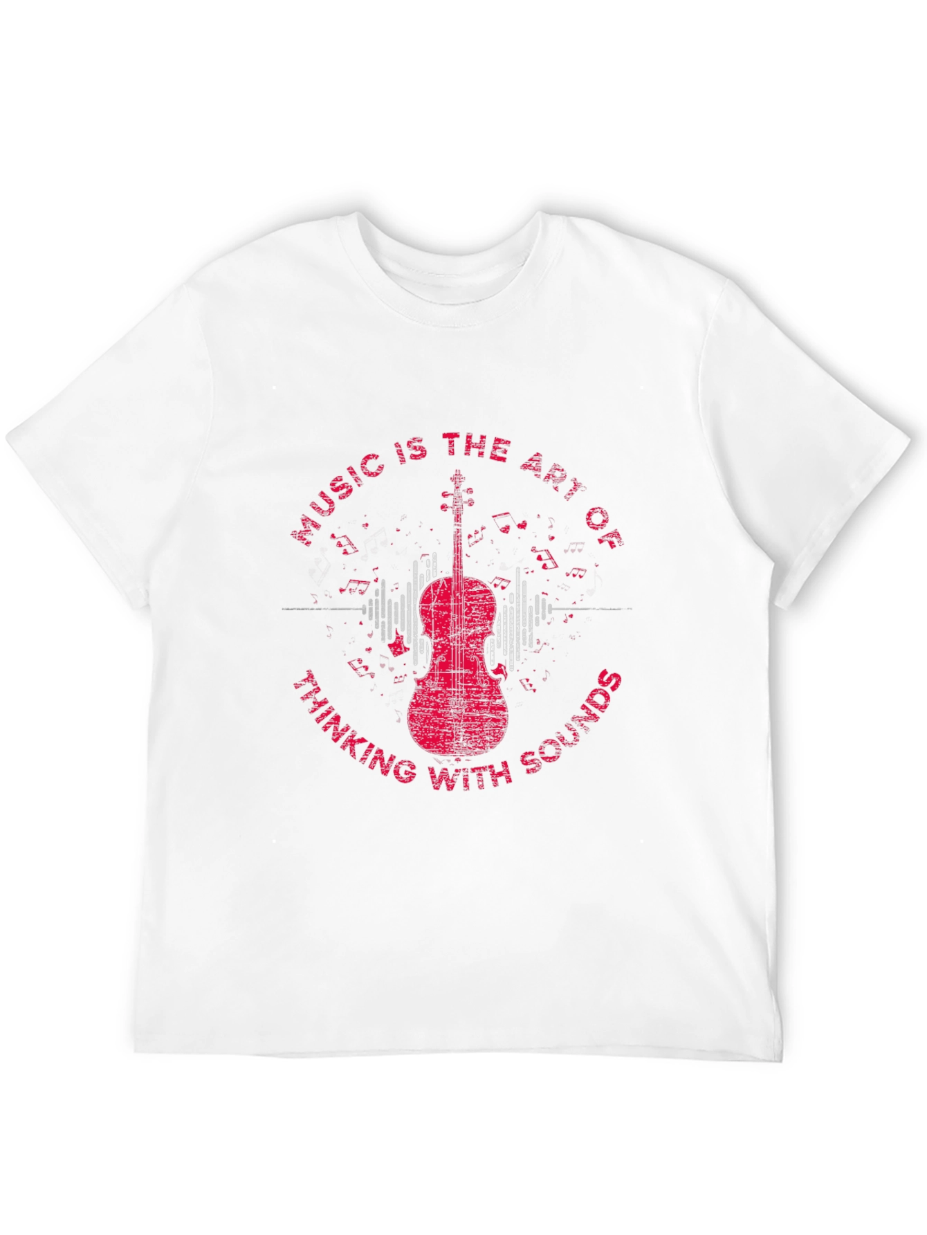 Music Art Graphic Tee - Thinking With Sounds T-Shirt