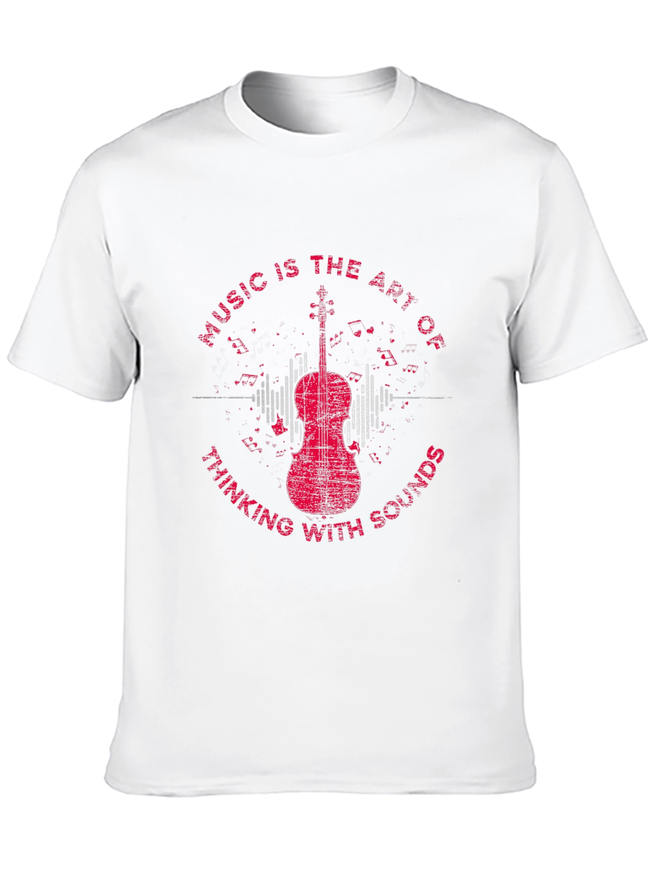 Music Art Graphic Tee - Thinking With Sounds T-Shirt