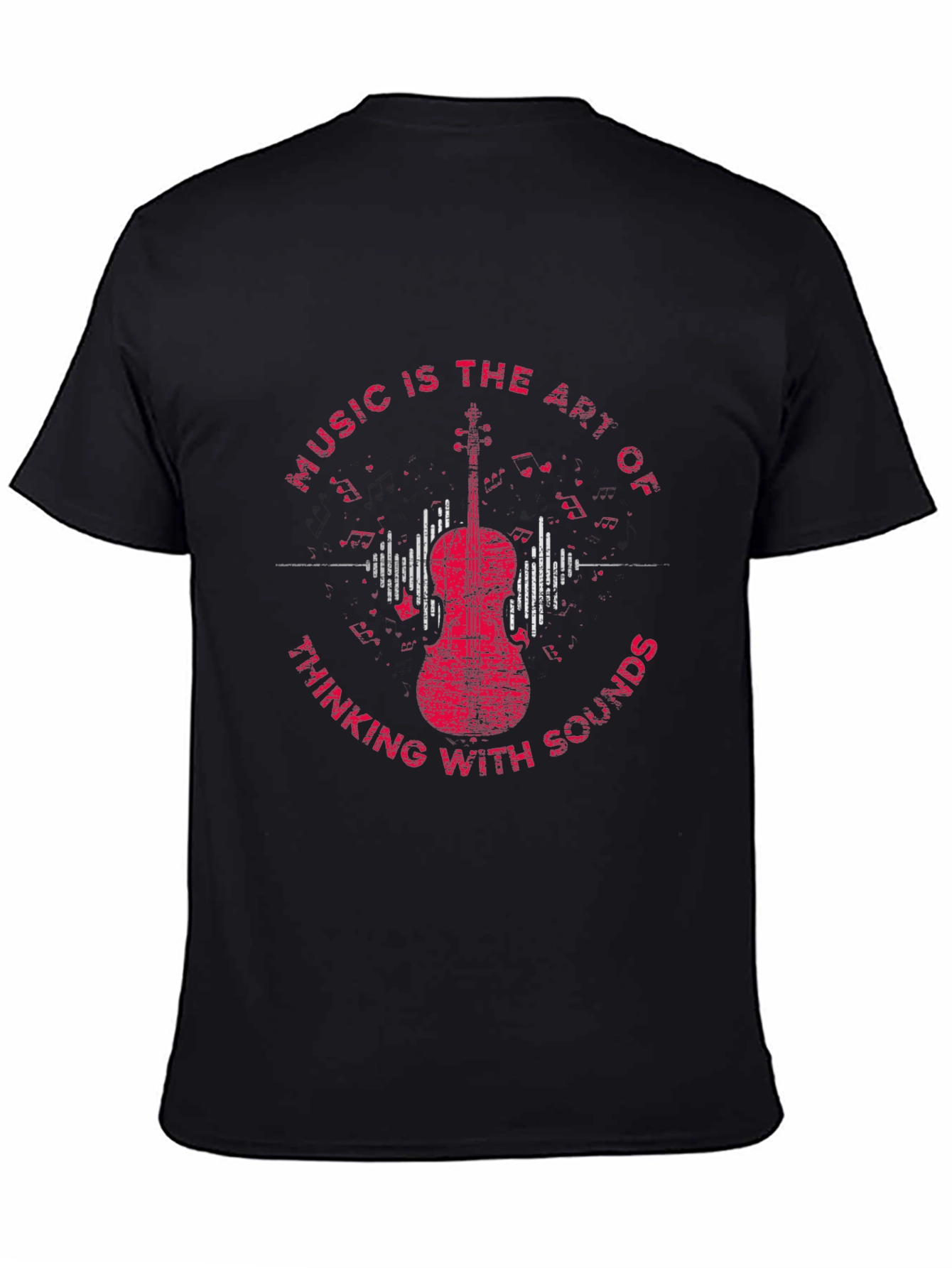 Music Art Graphic Tee - Thinking With Sounds T-Shirt