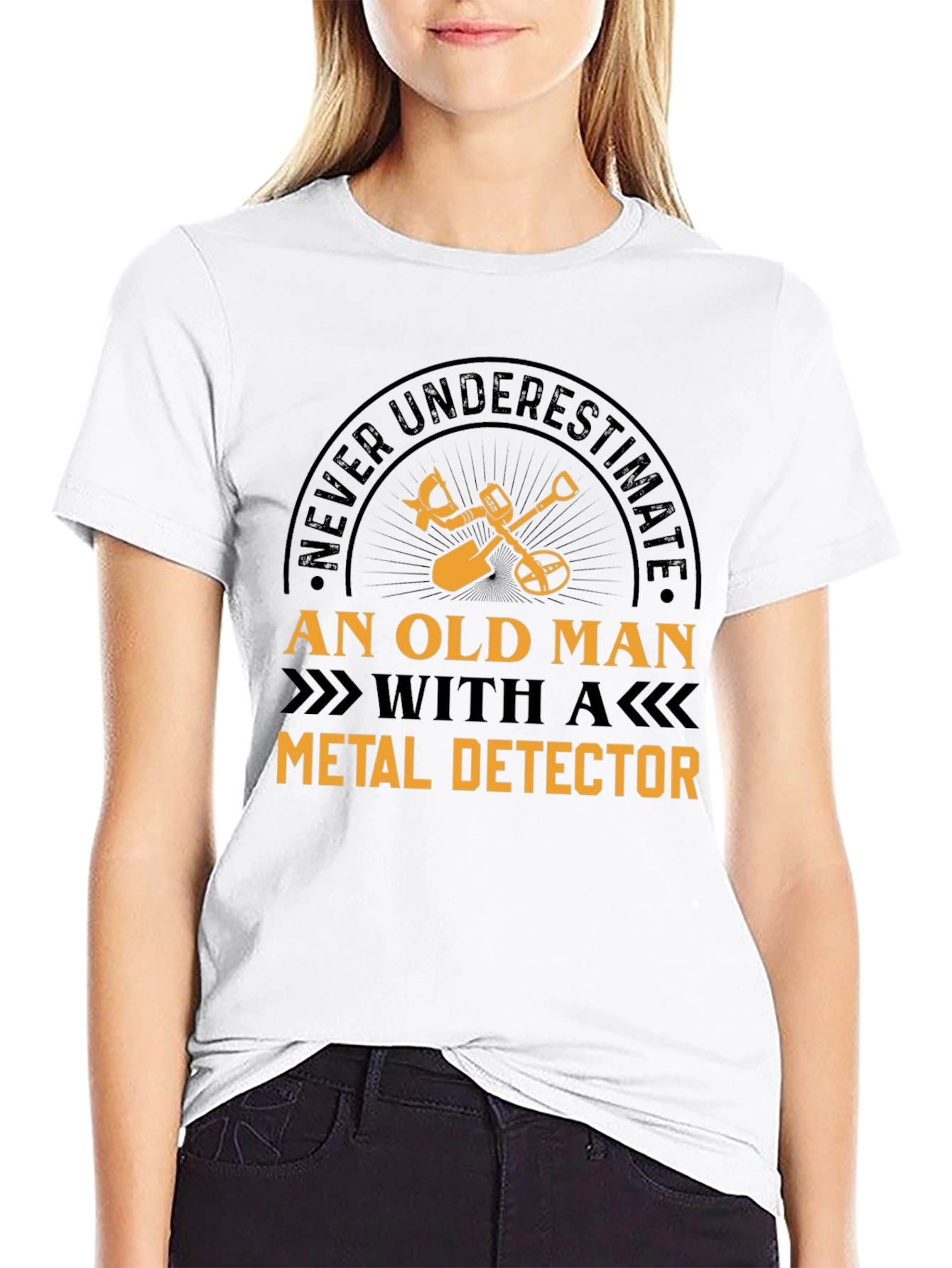 Funny Metal Detector Old Man T-Shirt