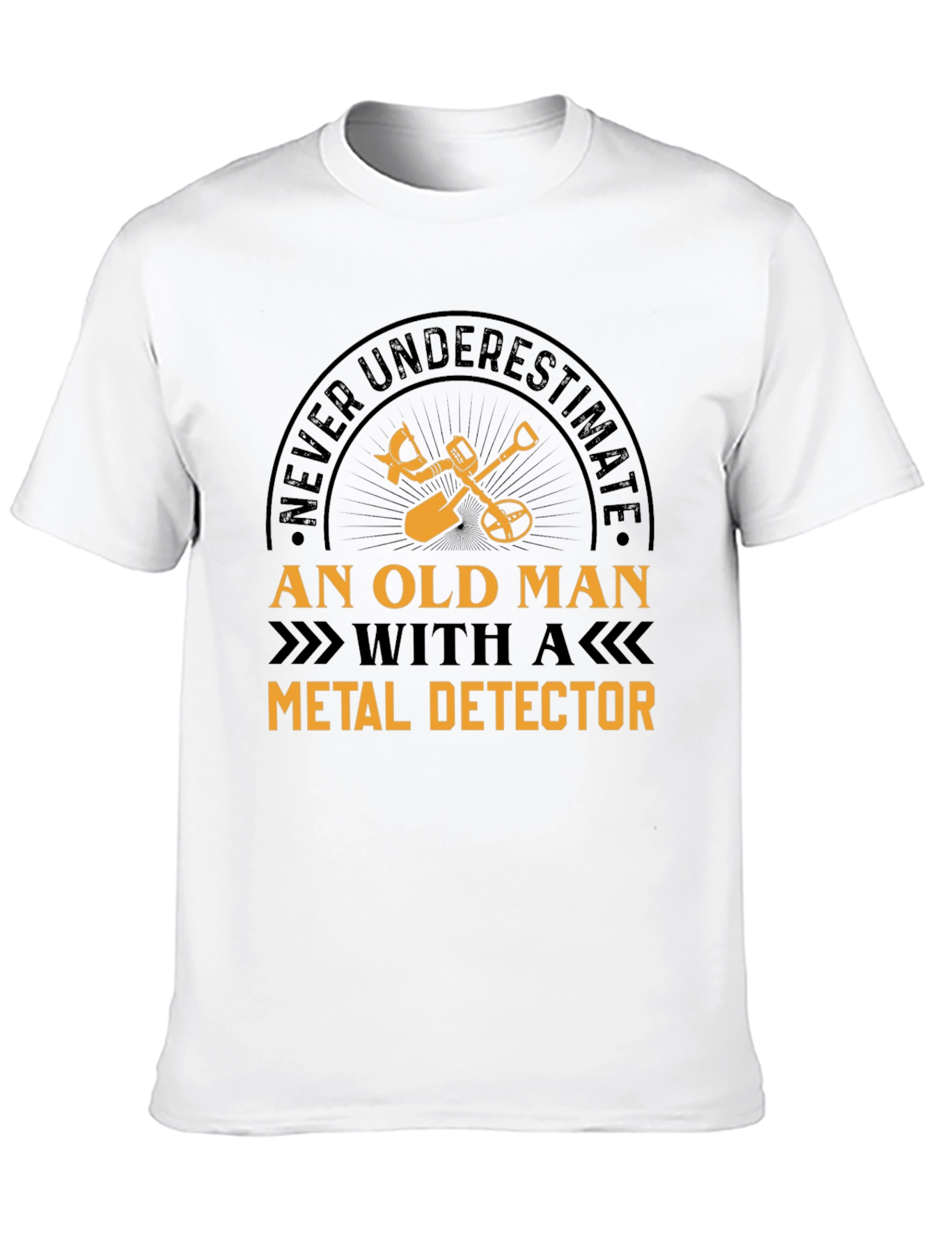 Funny Metal Detector Old Man T-Shirt
