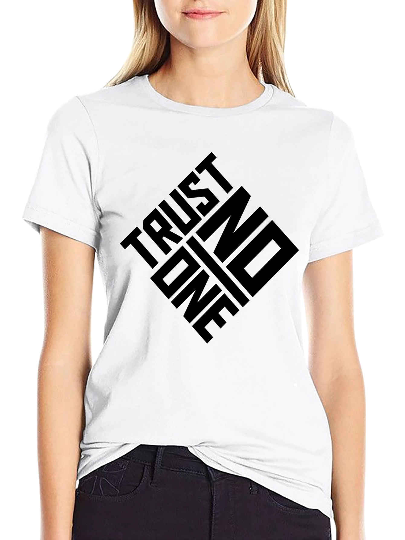 Trust No One Graphic Tee - Mens Black T-Shirt