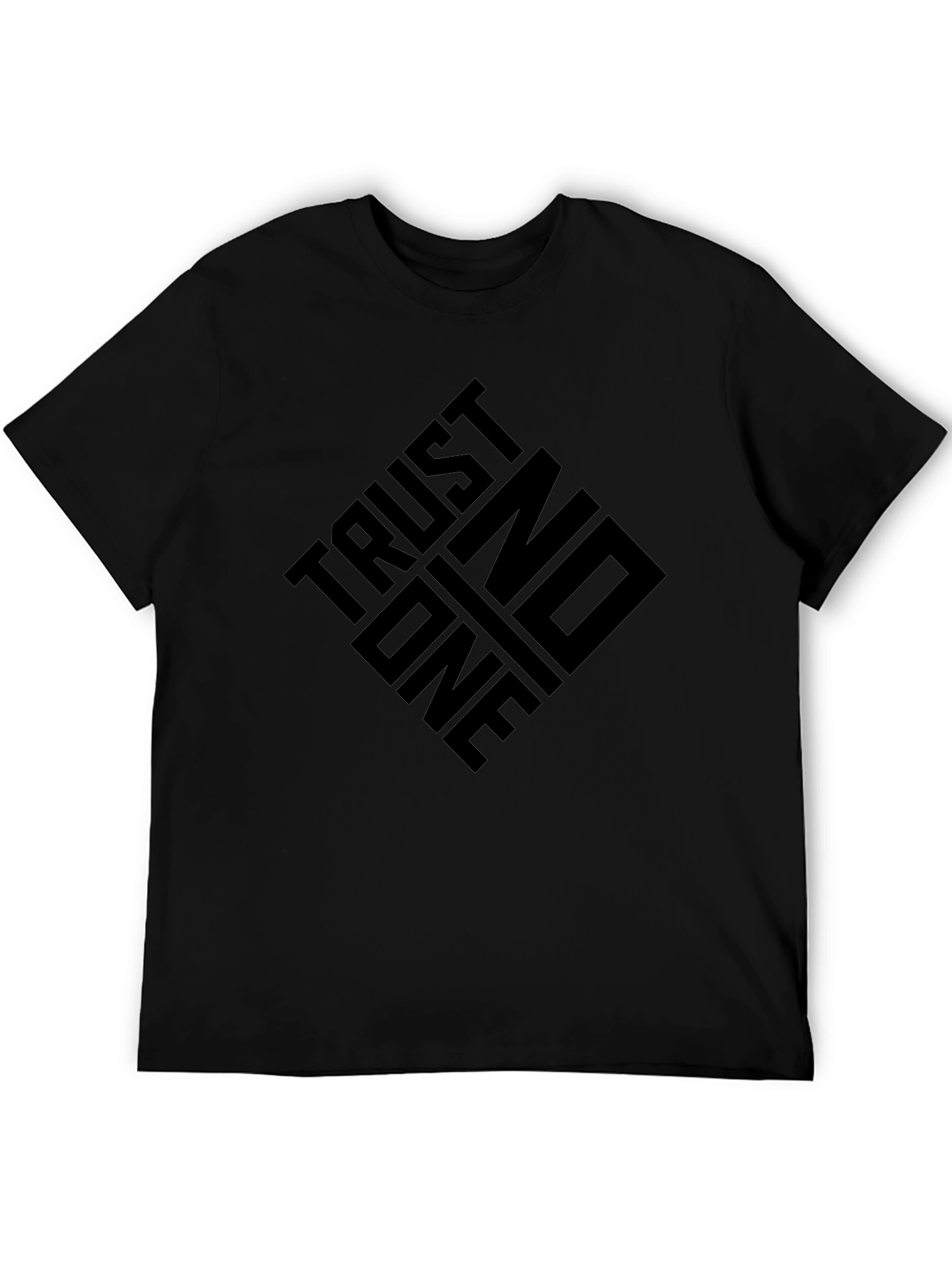 Trust No One Graphic Tee - Mens Black T-Shirt