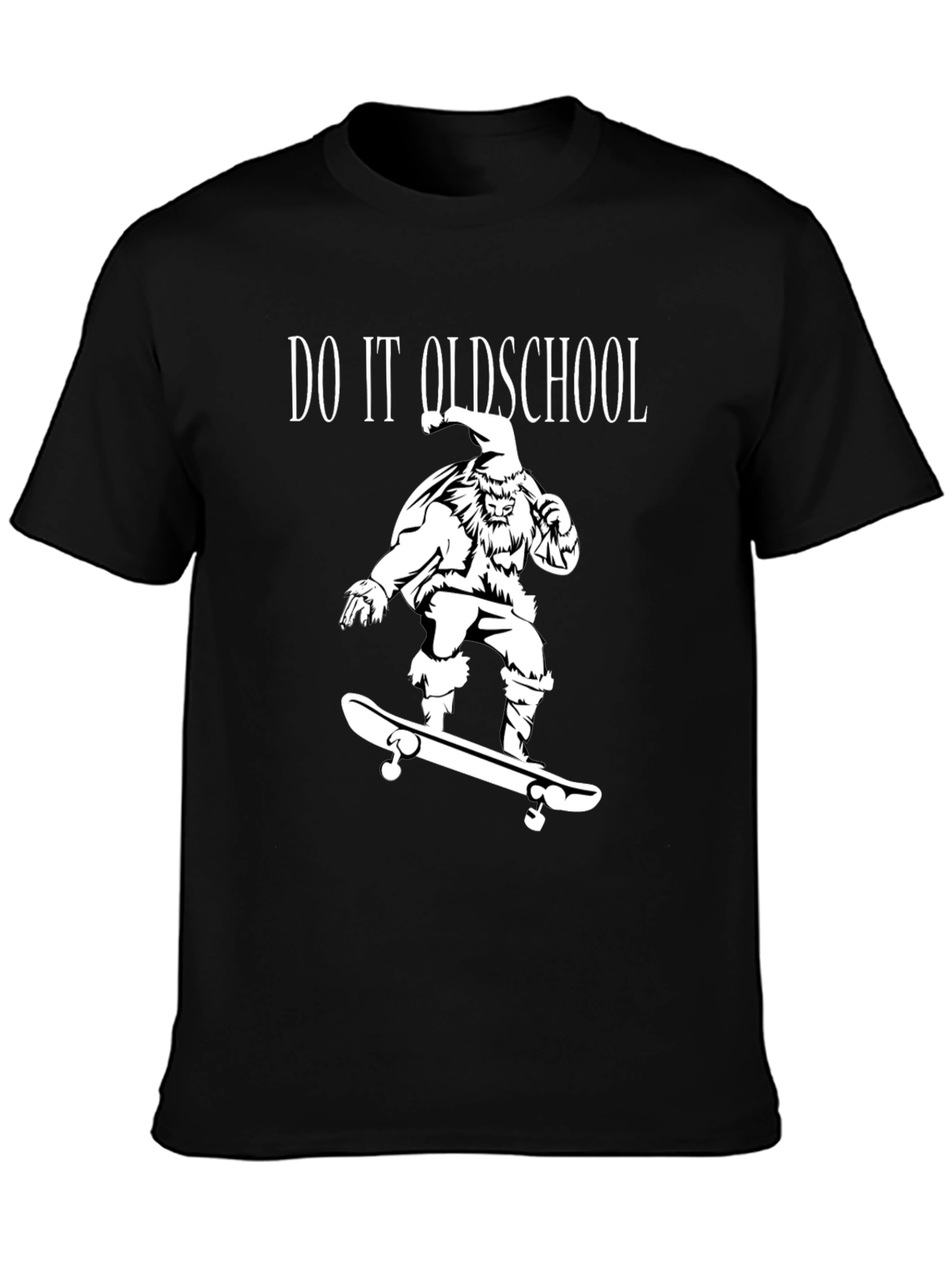 Oldschool Santa Skateboard T-Shirt - Holiday Cool