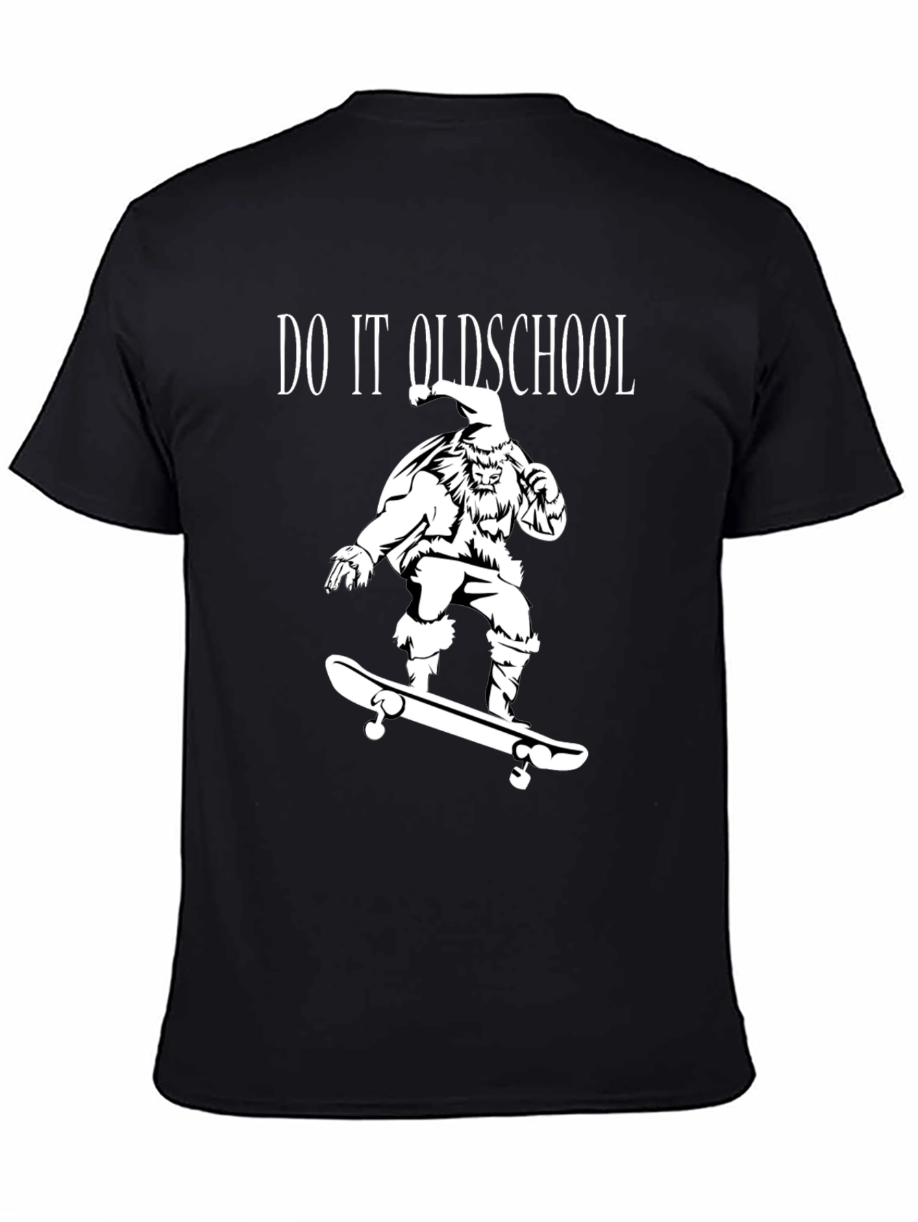 Oldschool Santa Skateboard T-Shirt - Holiday Cool