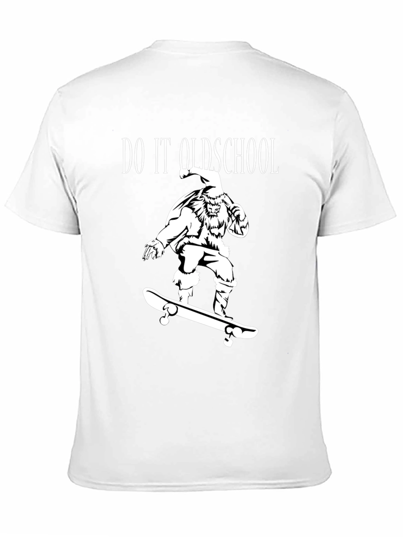 Oldschool Santa Skateboard T-Shirt - Holiday Cool