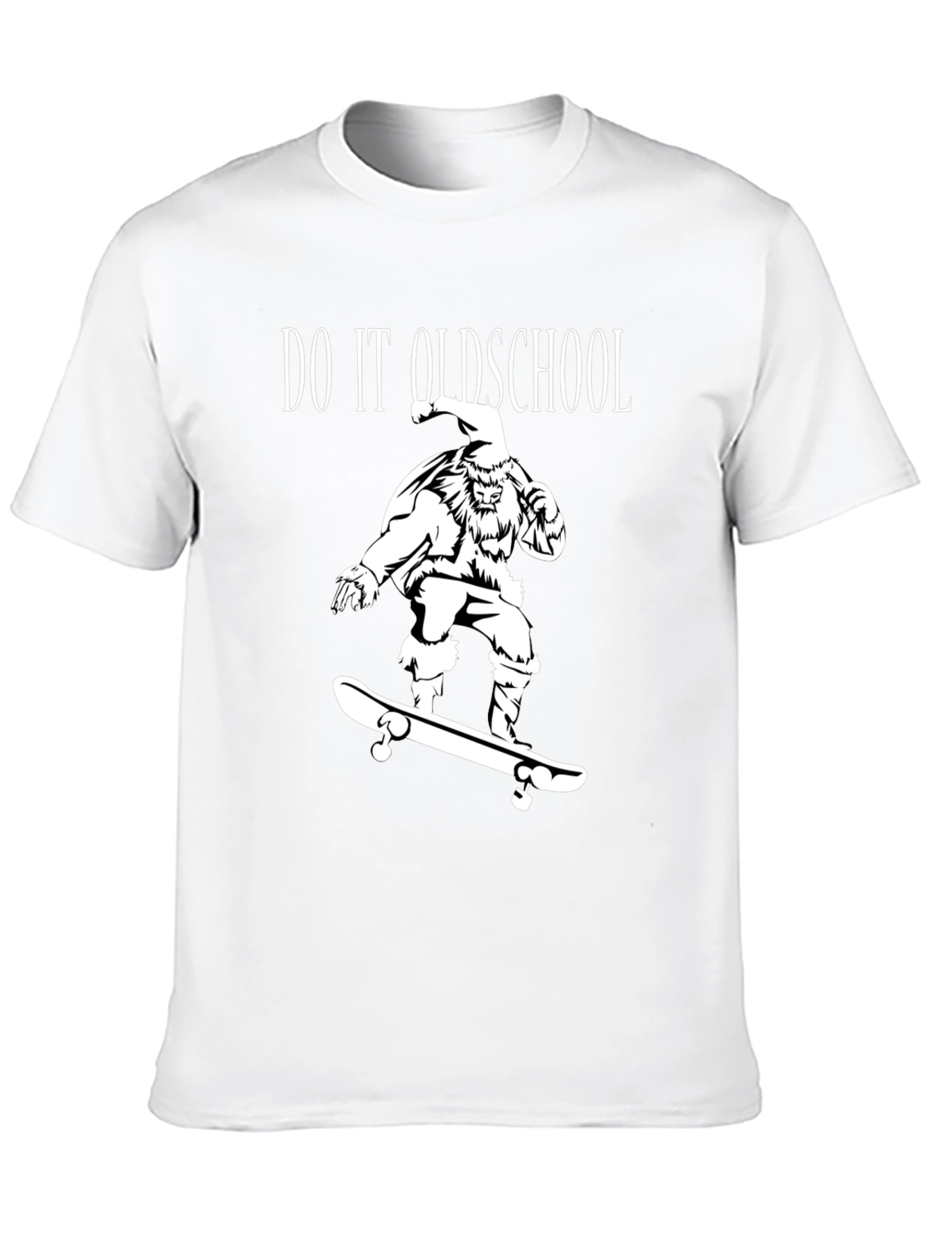 Oldschool Santa Skateboard T-Shirt - Holiday Cool