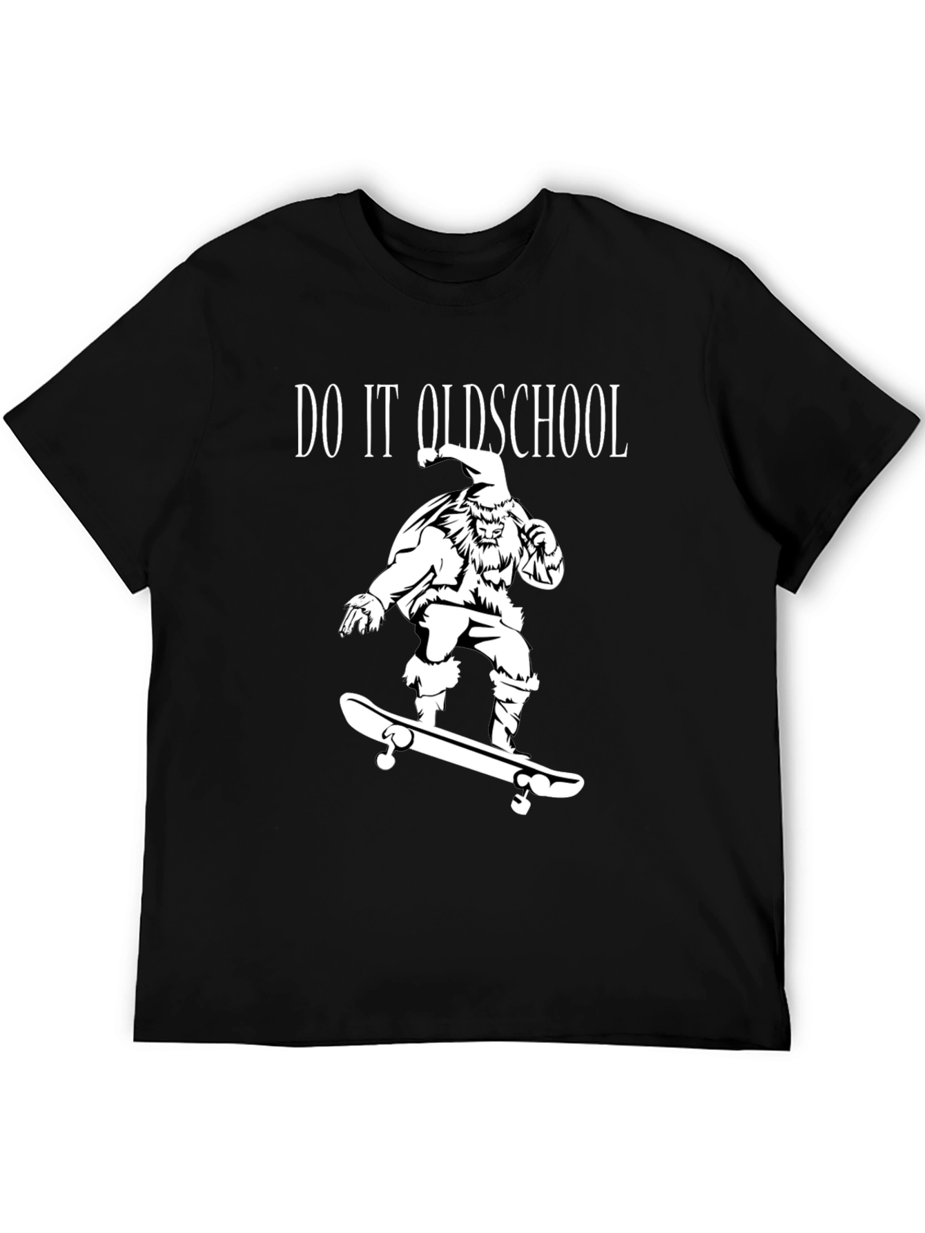 Oldschool Santa Skateboard T-Shirt - Holiday Cool