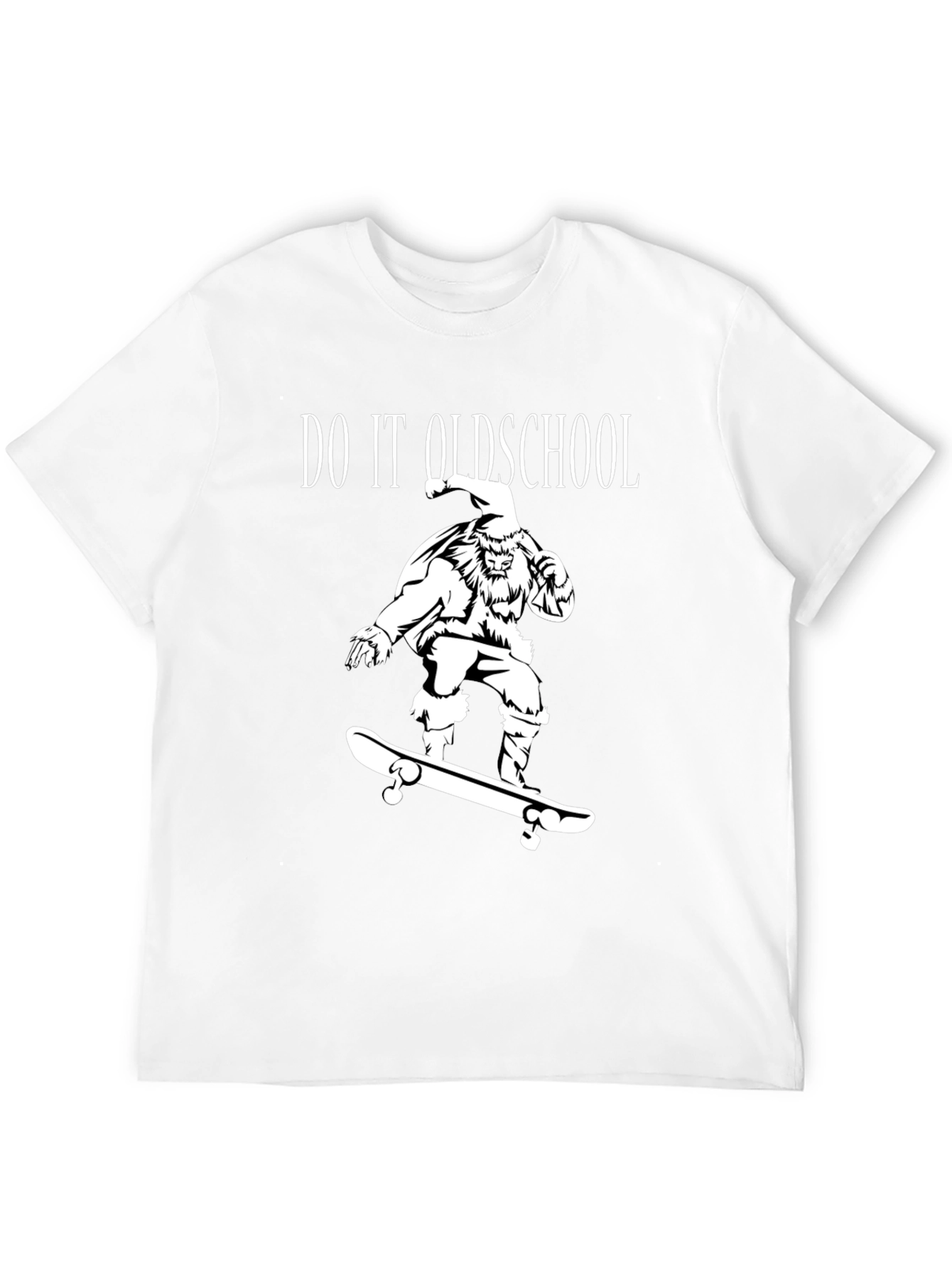 Oldschool Santa Skateboard T-Shirt - Holiday Cool