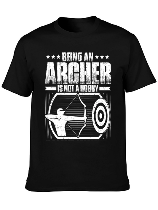 Archer Hobby T-Shirt - Black Archery Design Tee