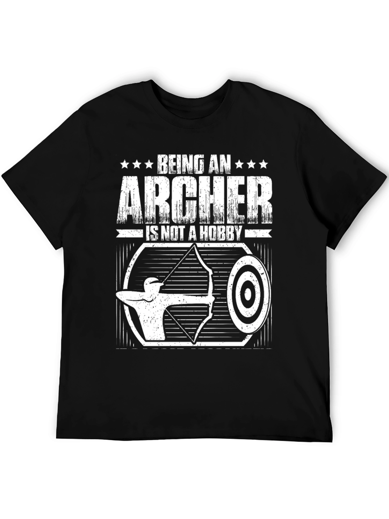 Archer Hobby T-Shirt - Black Archery Design Tee