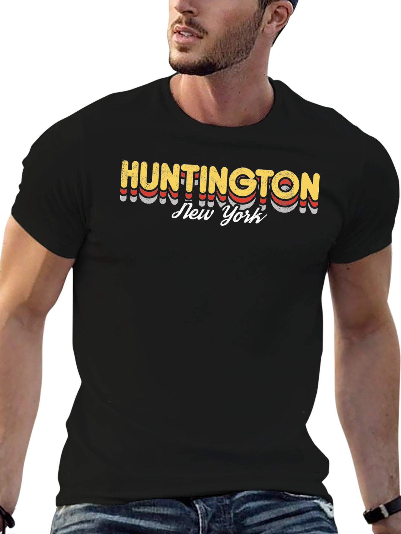 Huntington New York Retro Graphic T-Shirt
