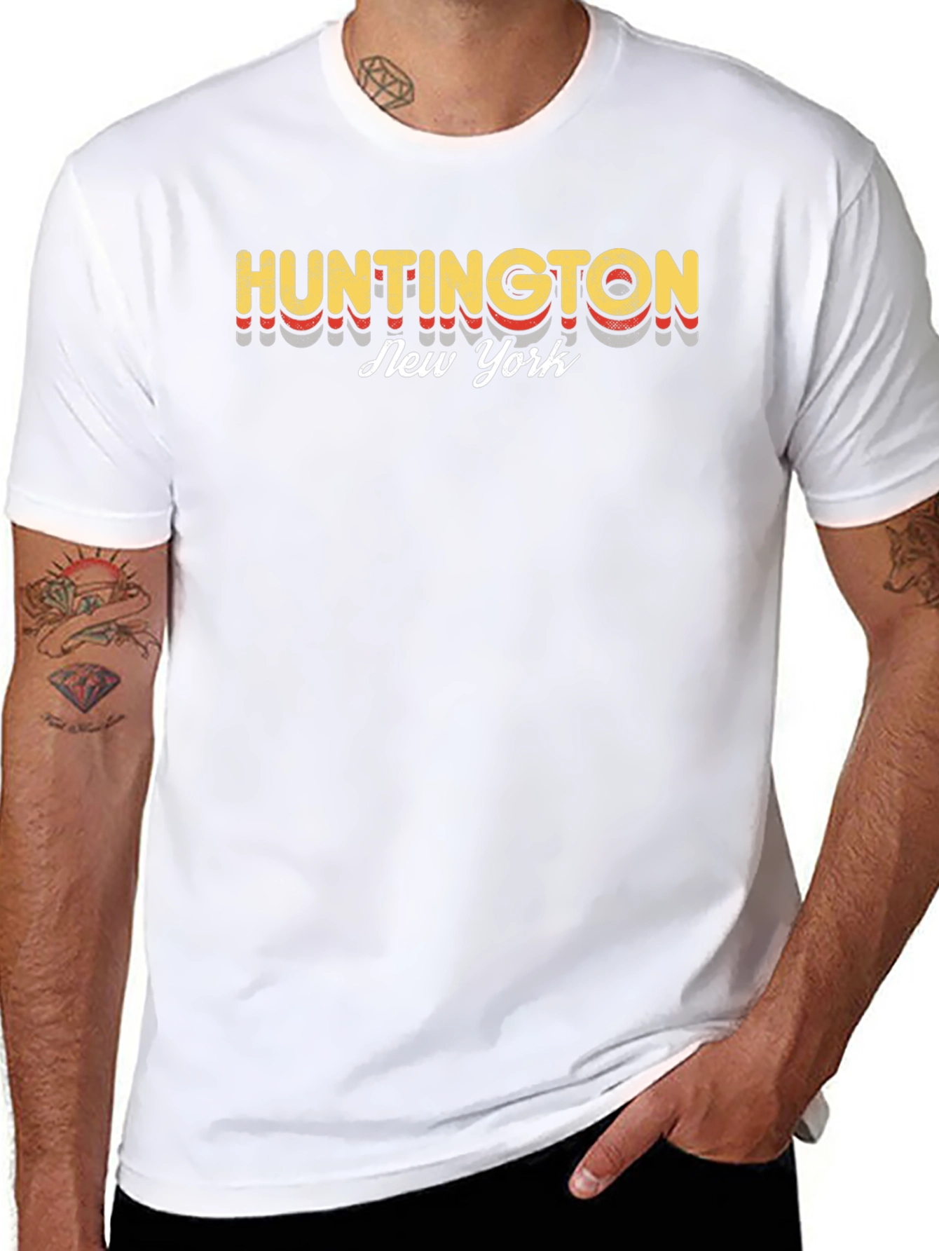 Huntington New York Retro Graphic T-Shirt