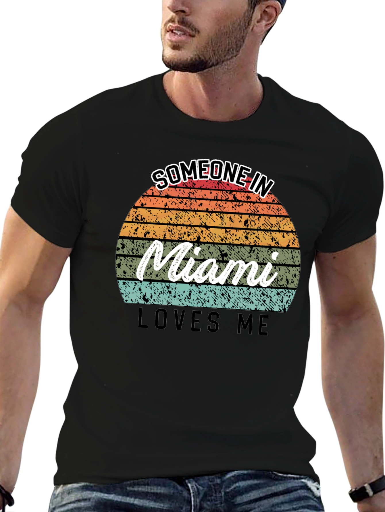 Someone in Miami Loves Me Retro T-Shirt