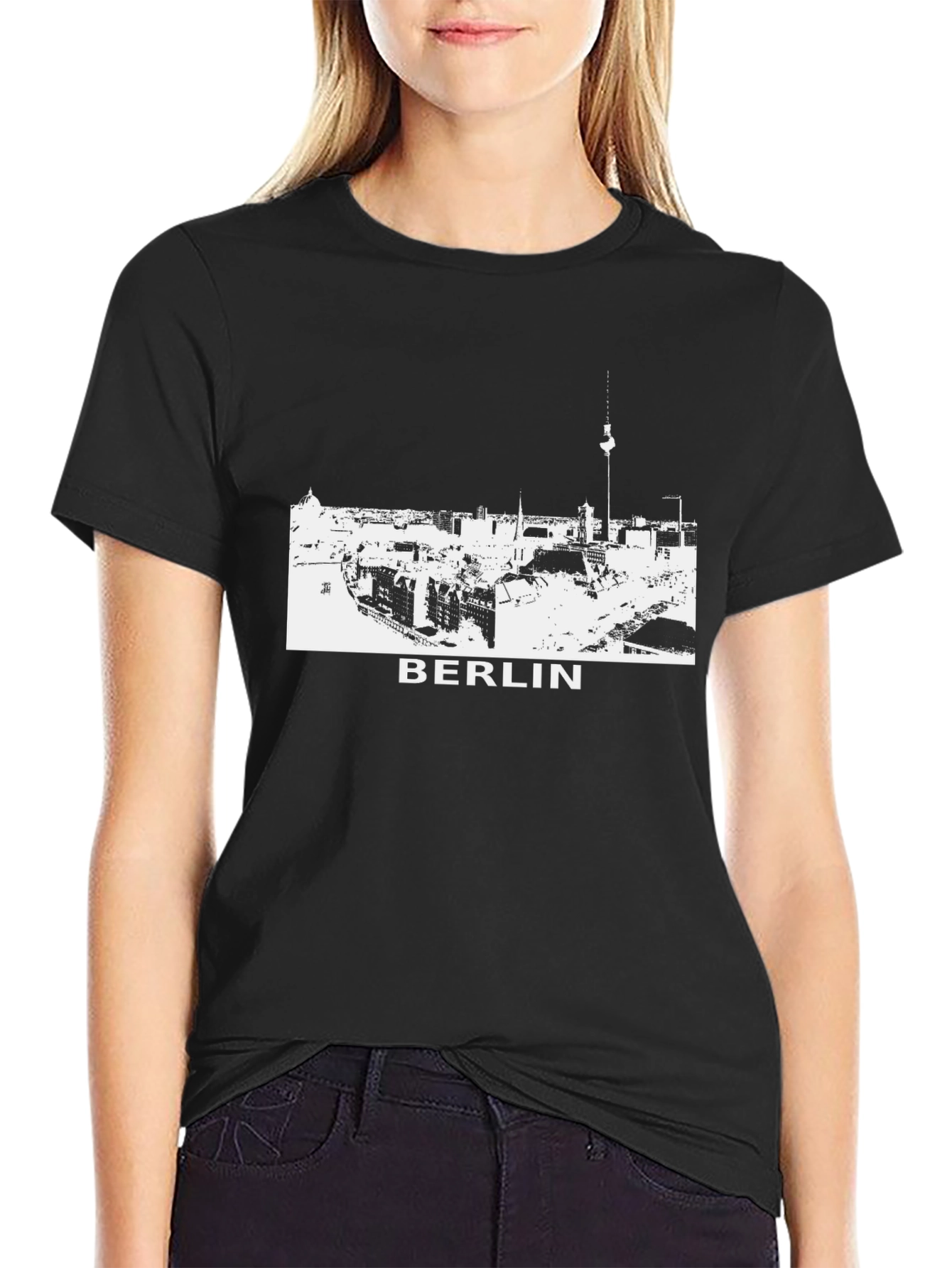Berlin Skyline Graphic T-Shirt - Black