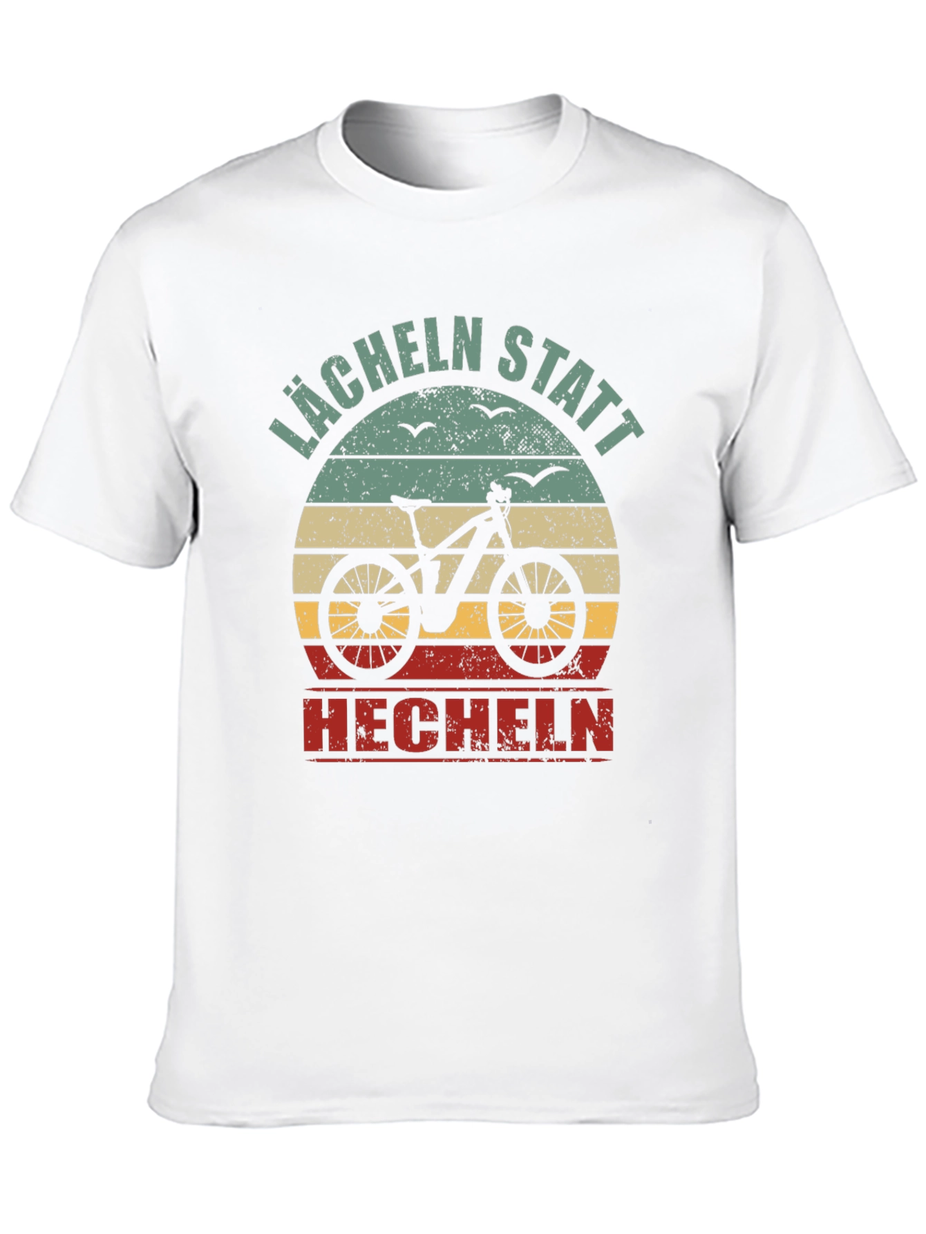 Lächeln Statt Hecheln Retro E-Bike T-Shirt