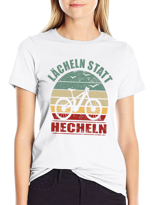 Lächeln Statt Hecheln Retro E-Bike T-Shirt