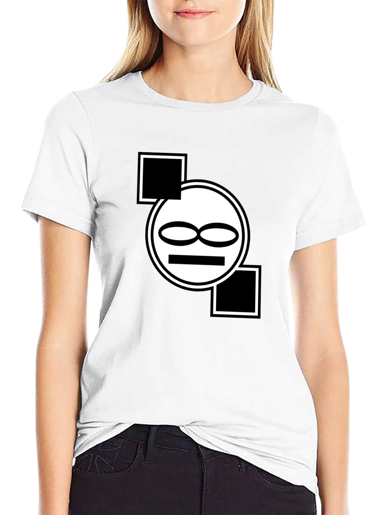 Abstract Graphic Print Black T-Shirt