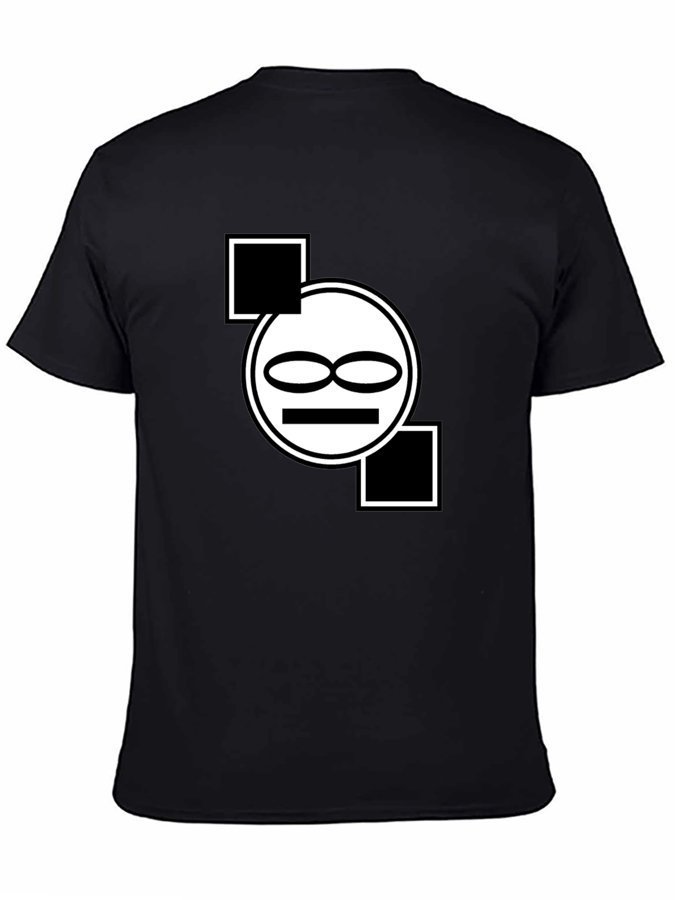 Abstract Graphic Print Black T-Shirt