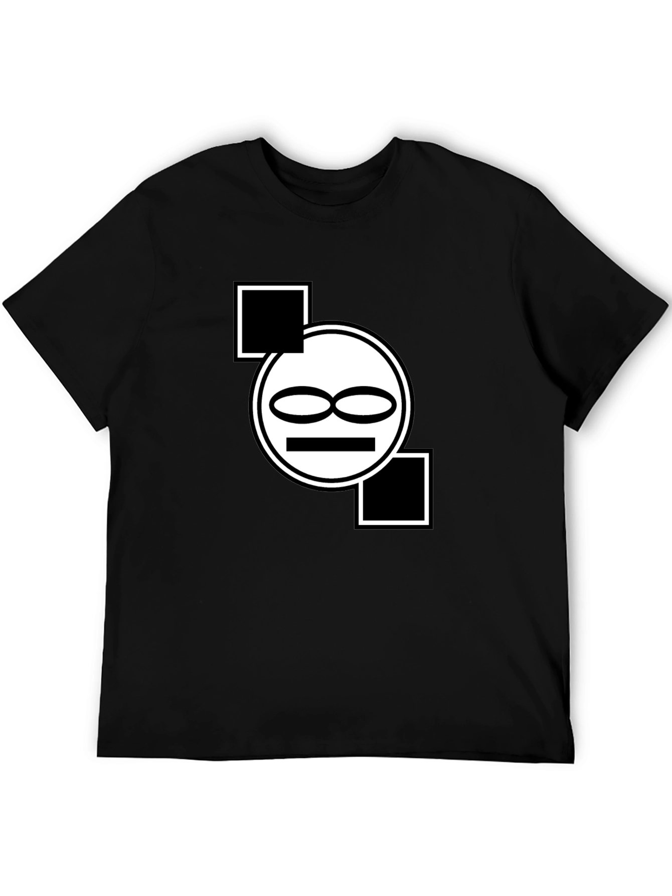 Abstract Graphic Print Black T-Shirt