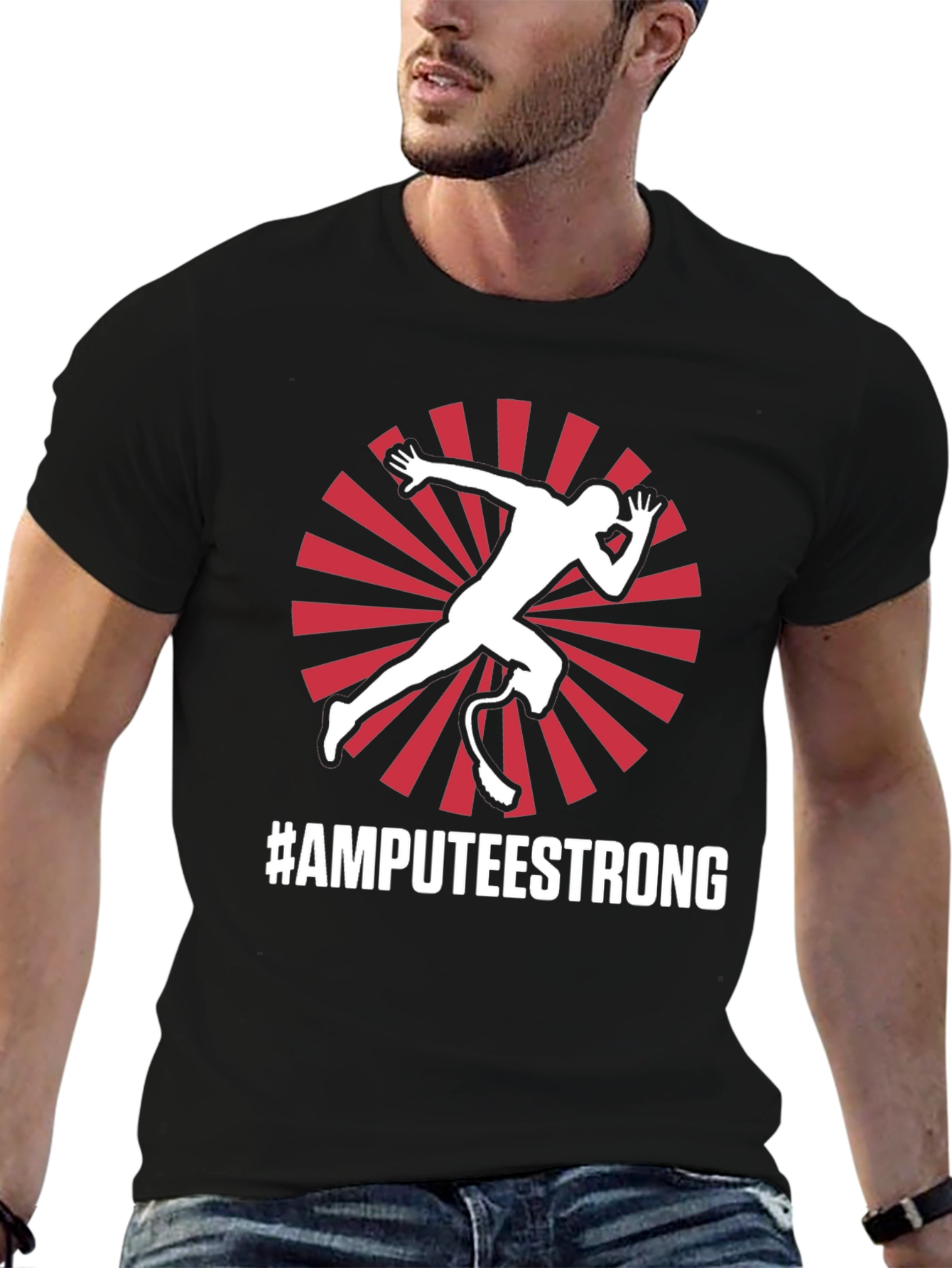 Amputee Strong Graphic T-Shirt - Inspirational Design
