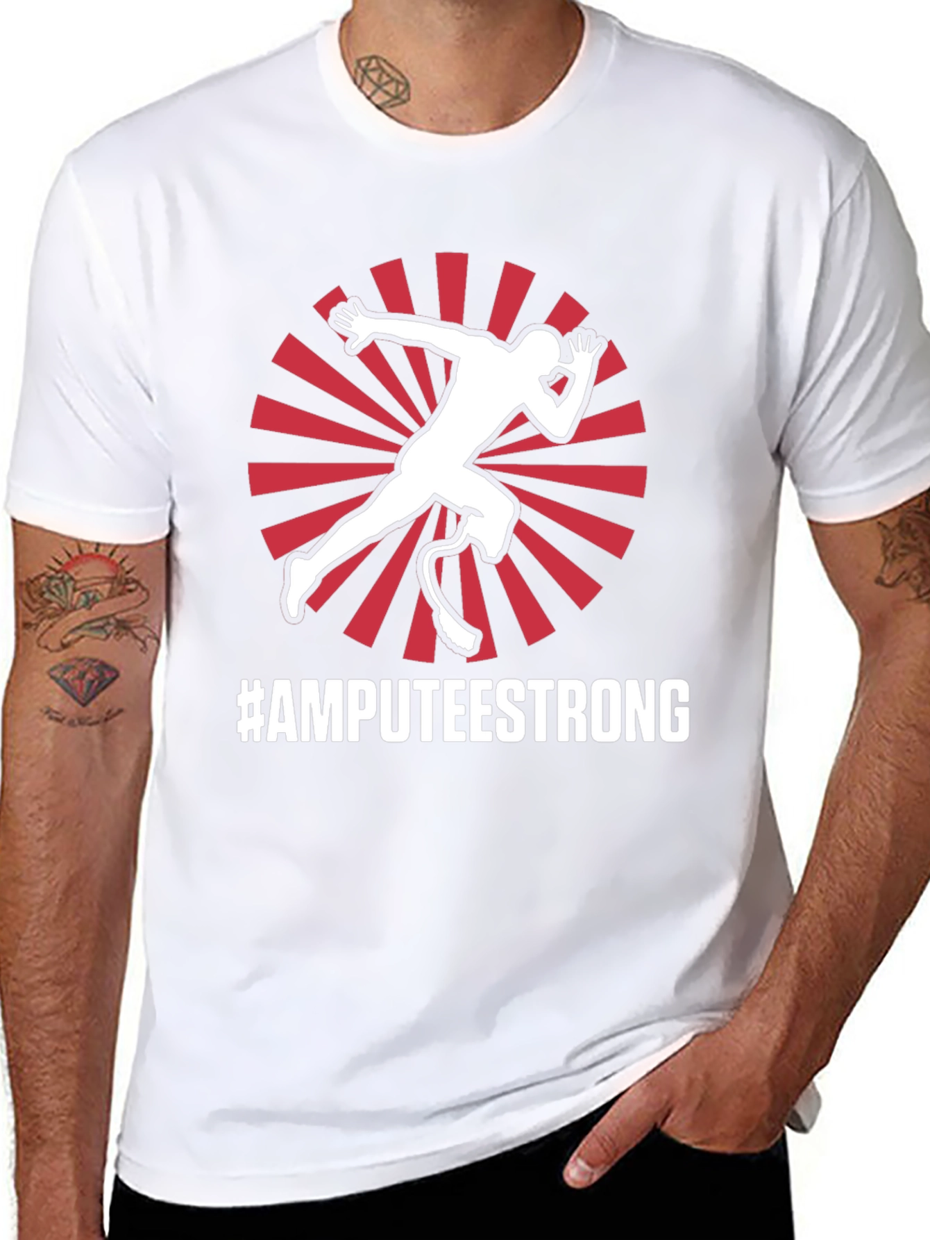 Amputee Strong Graphic T-Shirt - Inspirational Design