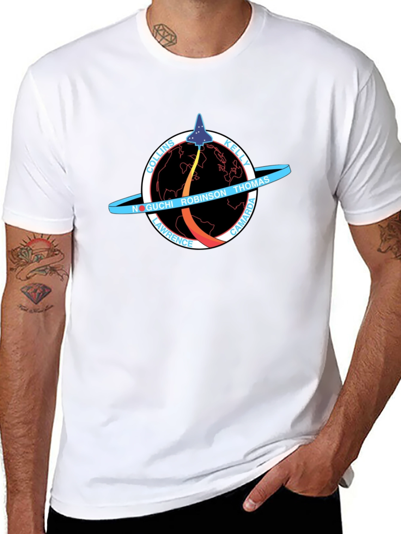Astronaut Crew Mission Graphic T-Shirt