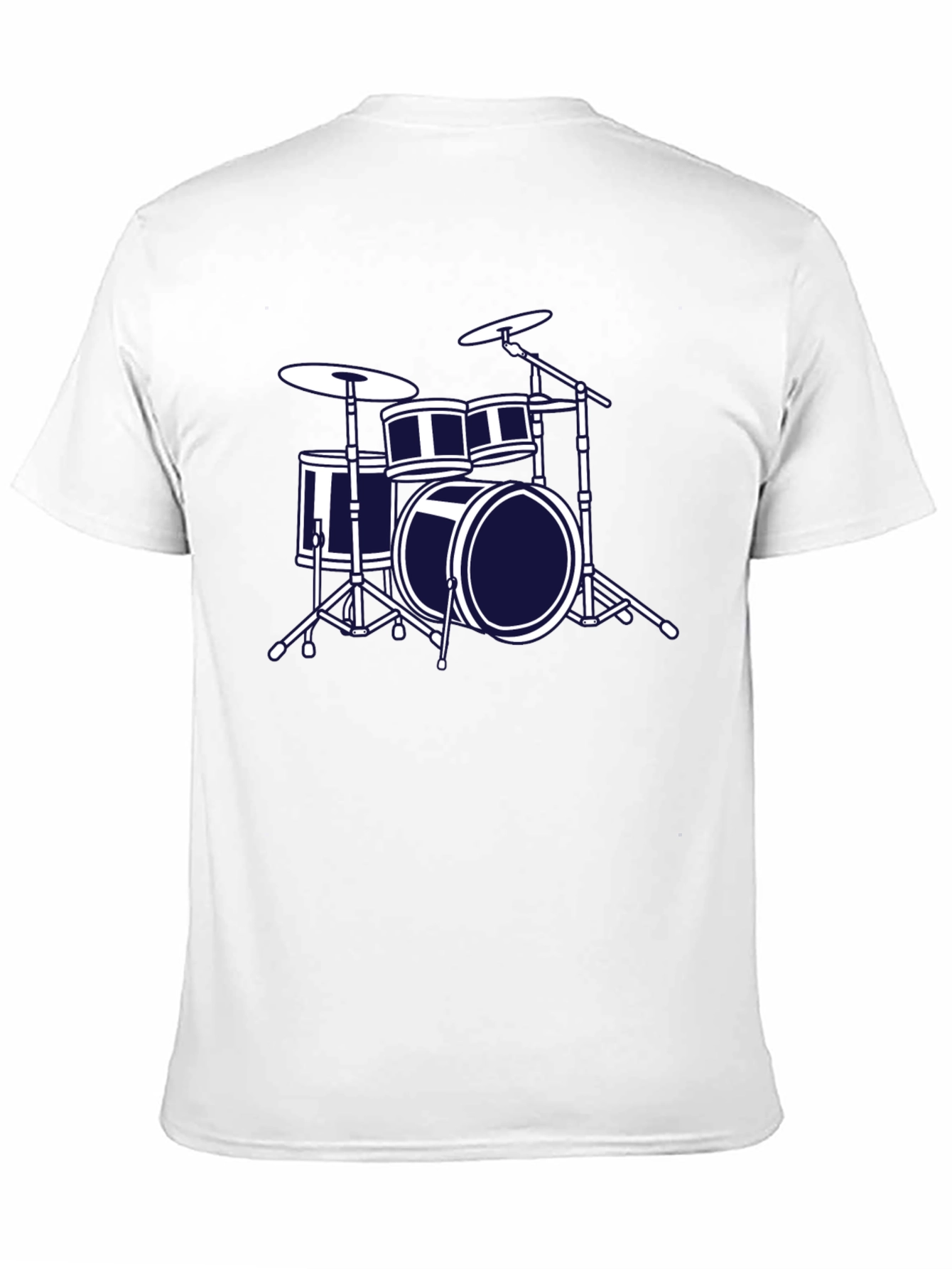 Drum Set Graphic Tee - Musicians Black T-Shirt