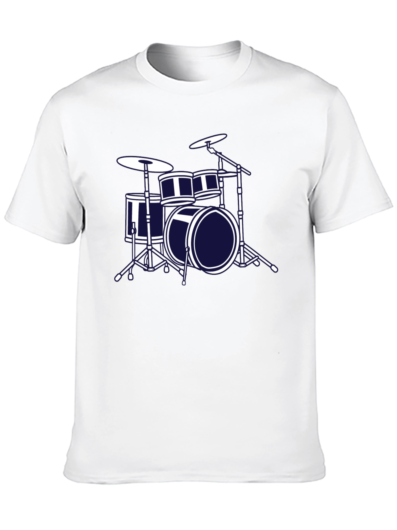 Drum Set Graphic Tee - Musicians Black T-Shirt