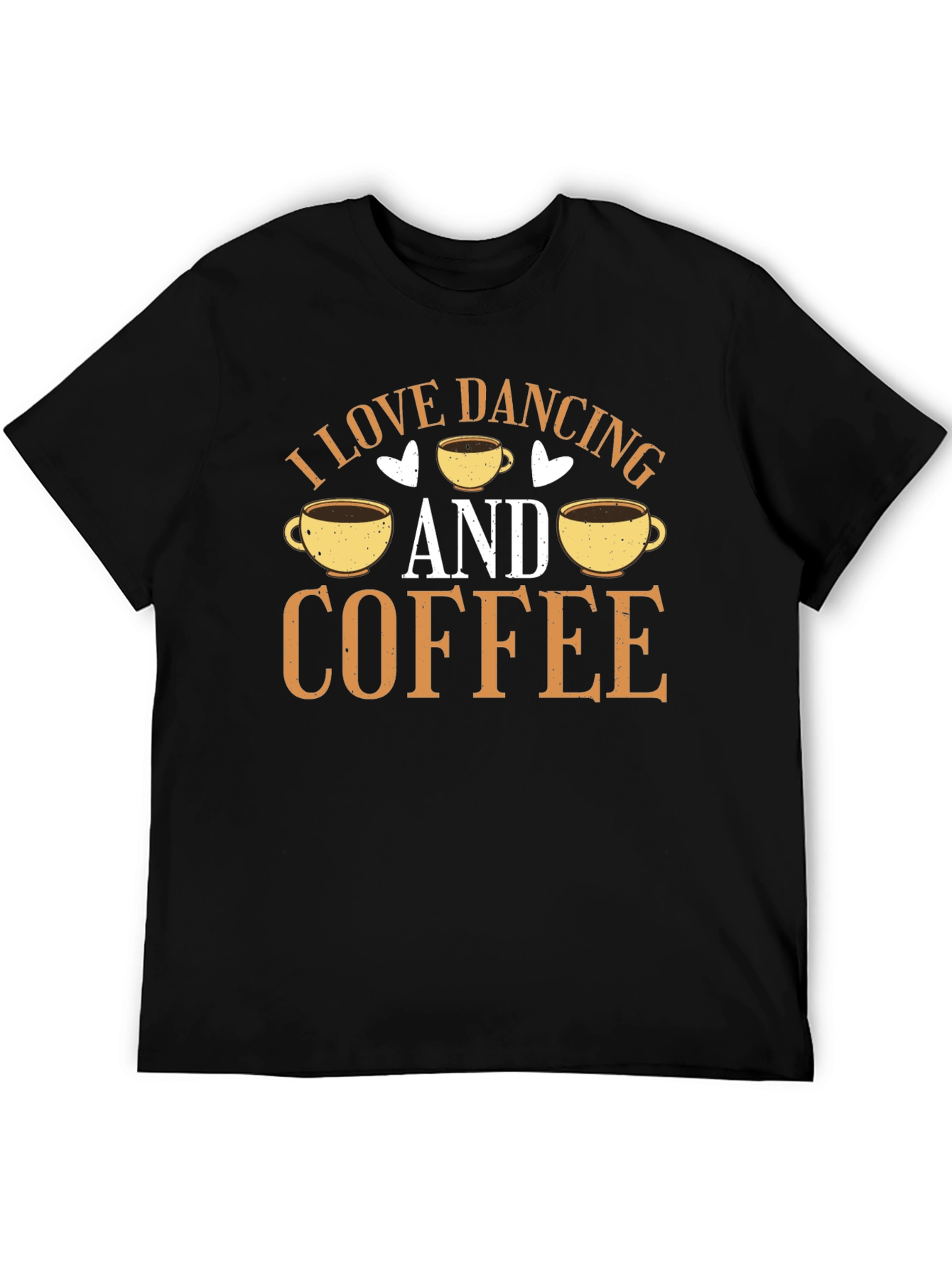 Dancing & Coffee T-Shirt - Mens Black Graphic Tee