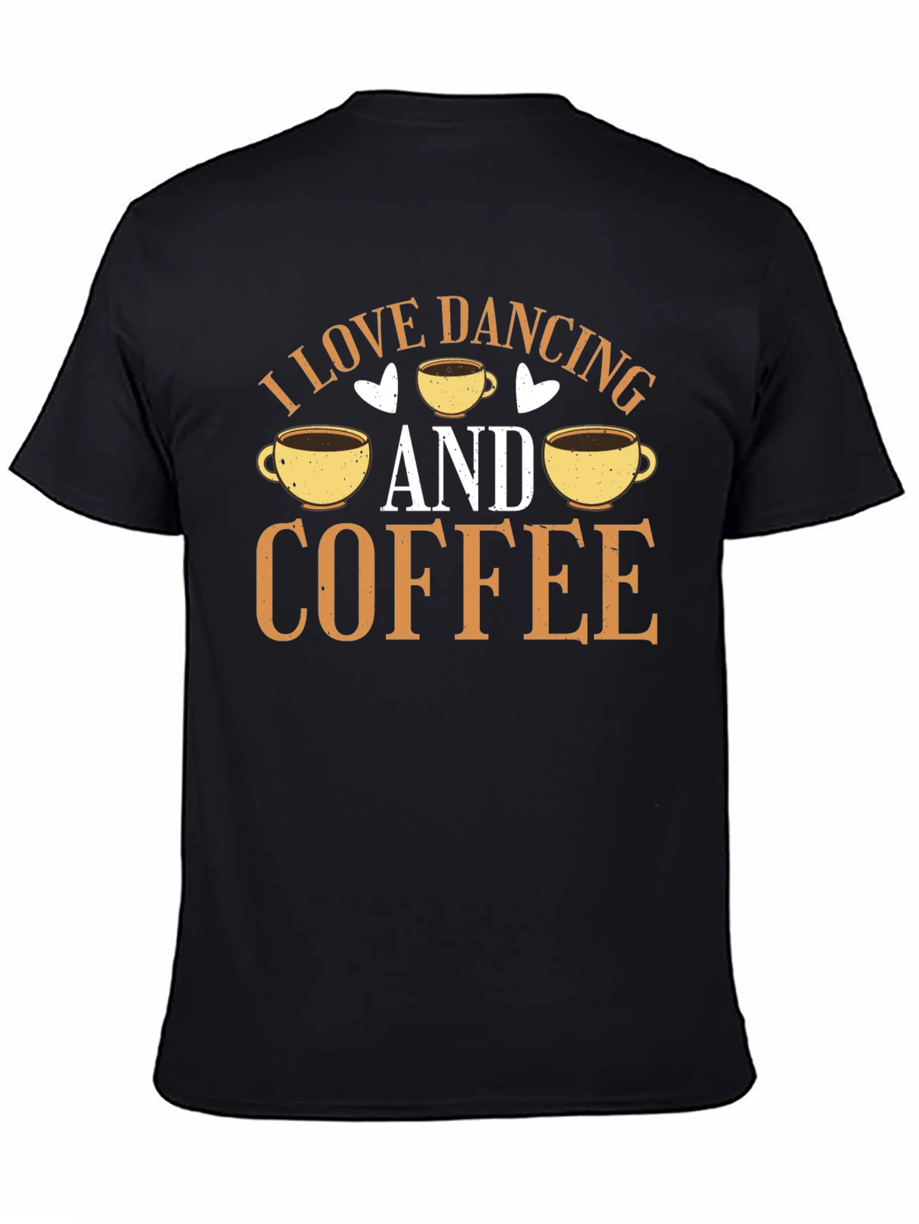 Dancing & Coffee T-Shirt - Mens Black Graphic Tee